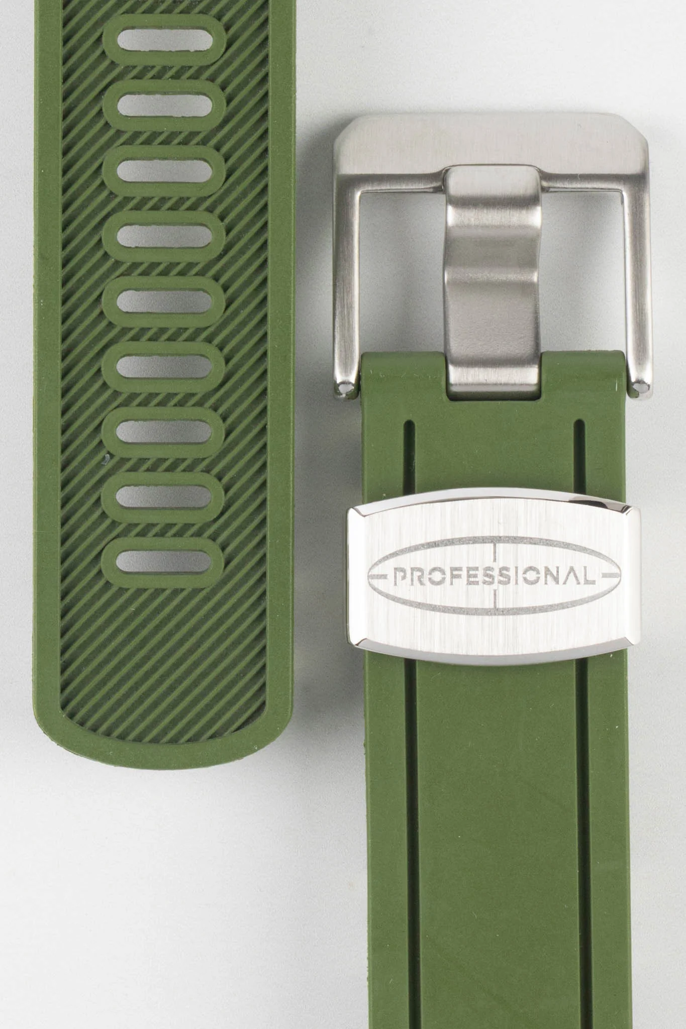 CRAFTER BLUE CB02 Green Rubber Watch Strap for Seiko Sumo - Image 3