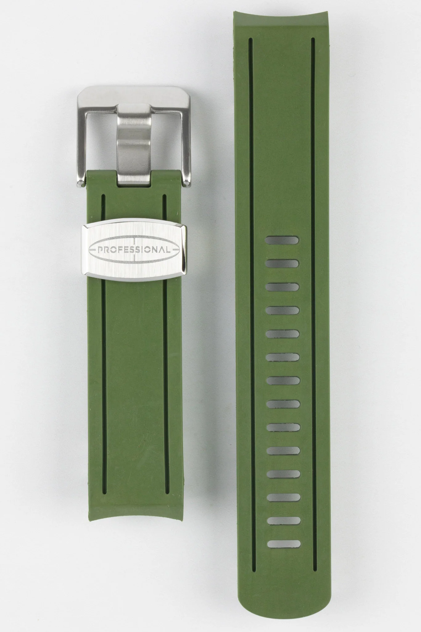 CRAFTER BLUE CB02 Green Rubber Watch Strap for Seiko Sumo - Image 7