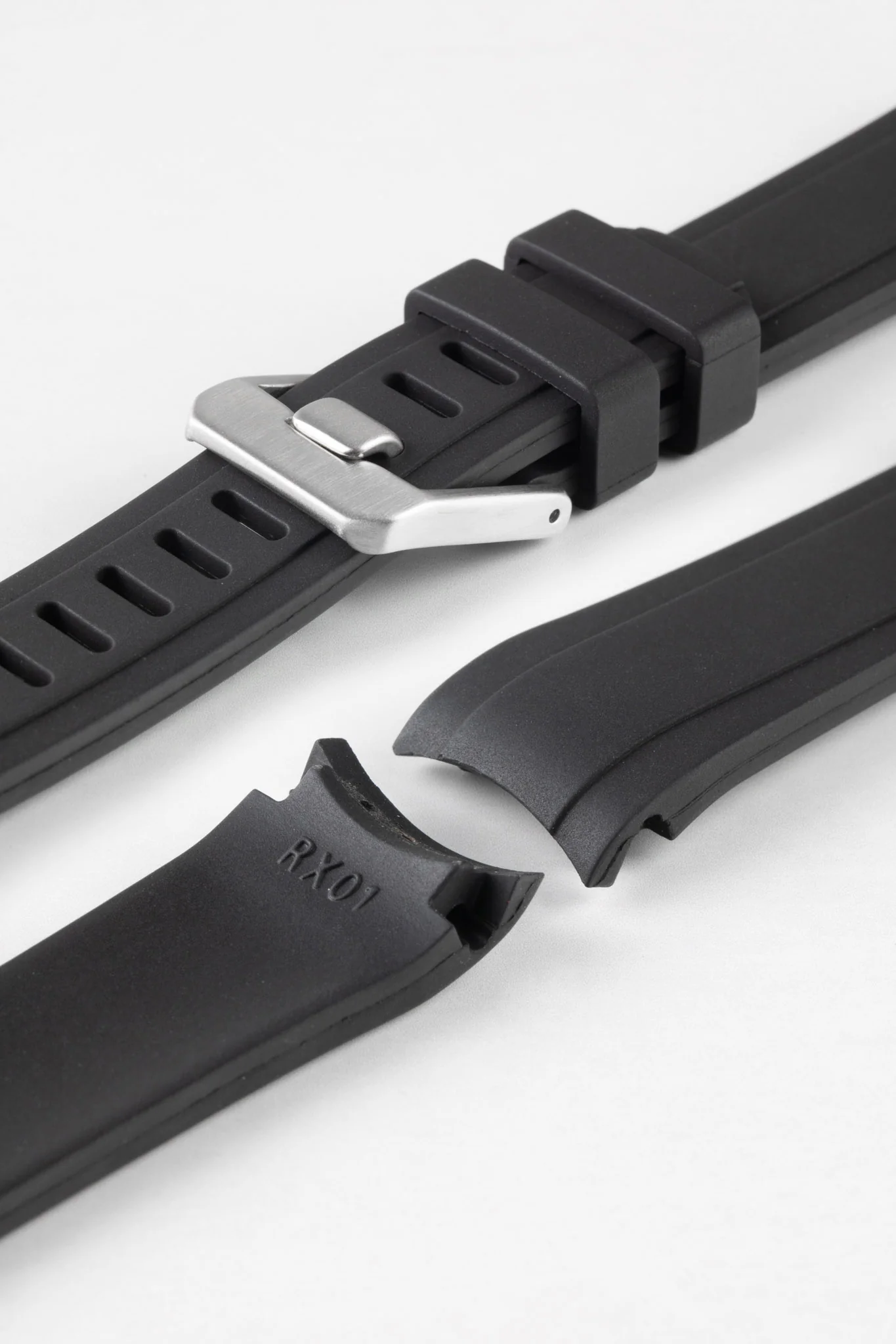 CRAFTER BLUE RX01 Rubber Watch Strap for Rolex Watches – BLACK - Image 6