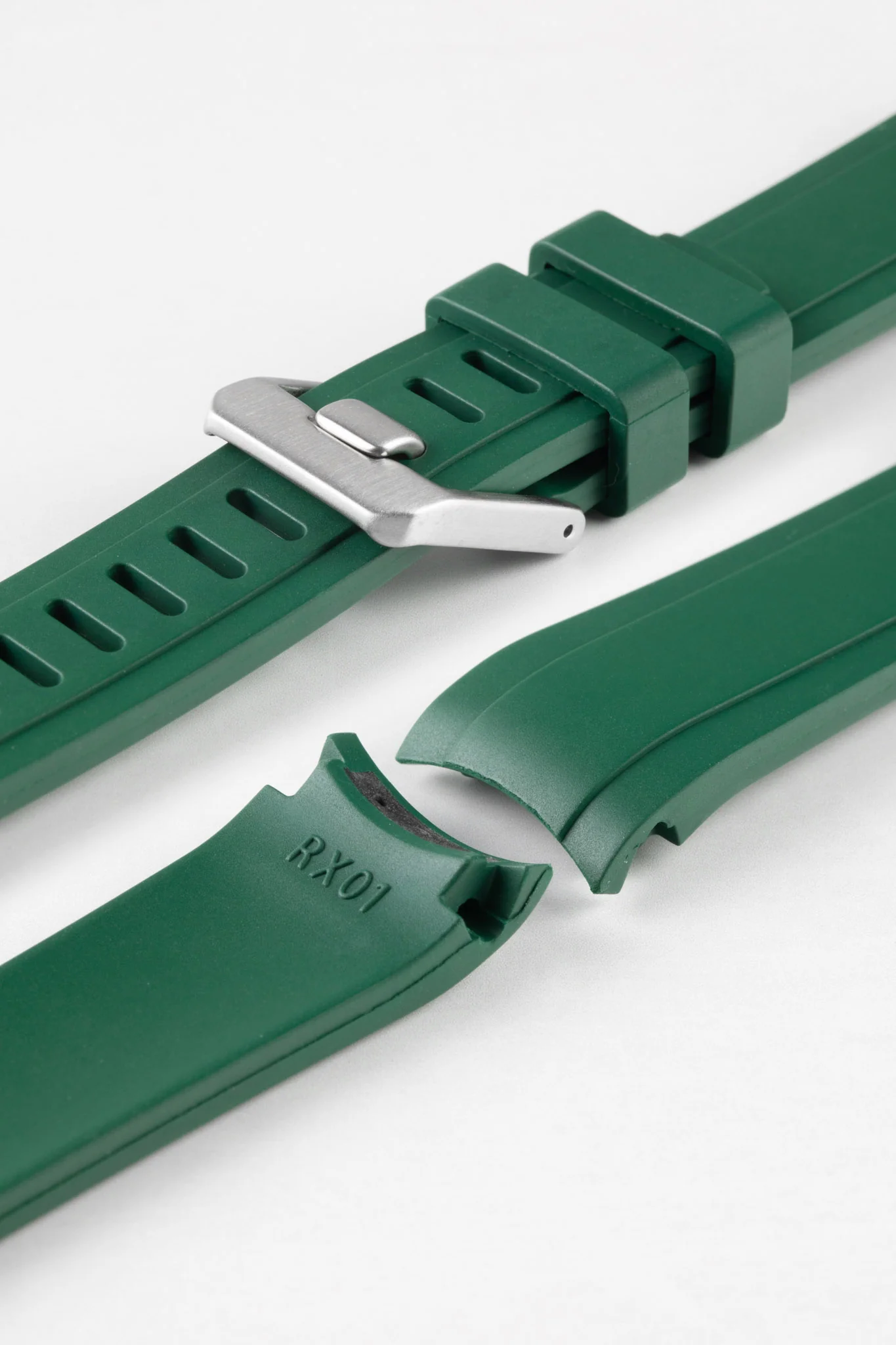 CRAFTER BLUE RX01 Rubber Watch Strap for Rolex Watches – GREEN - Image 6
