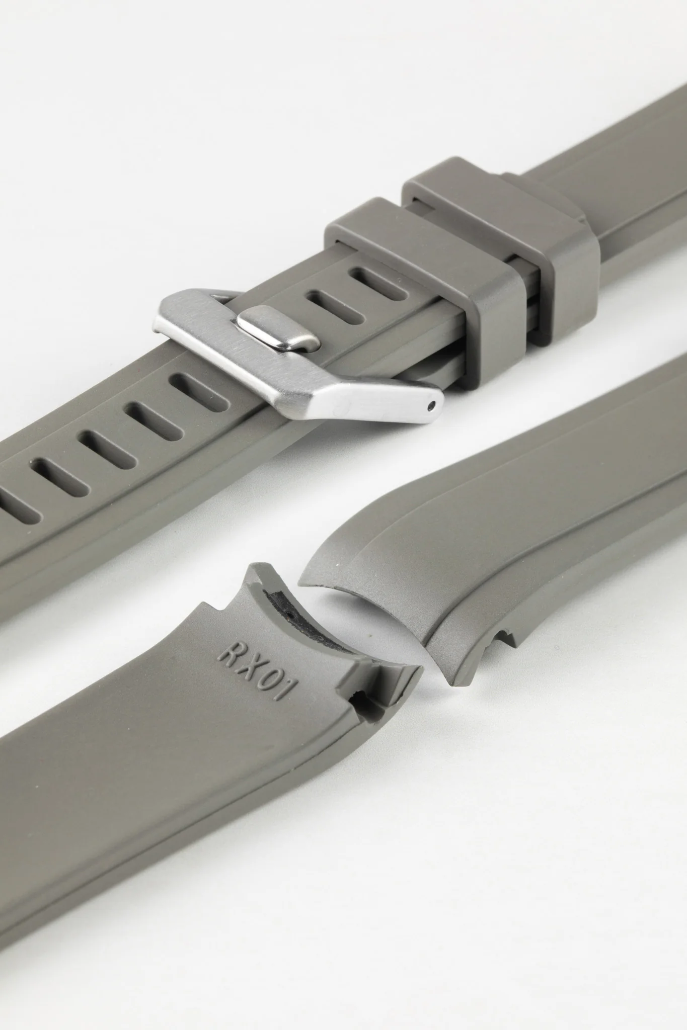 CRAFTER BLUE RX01 Rubber Watch Strap for Rolex Watches – GREY - Image 6
