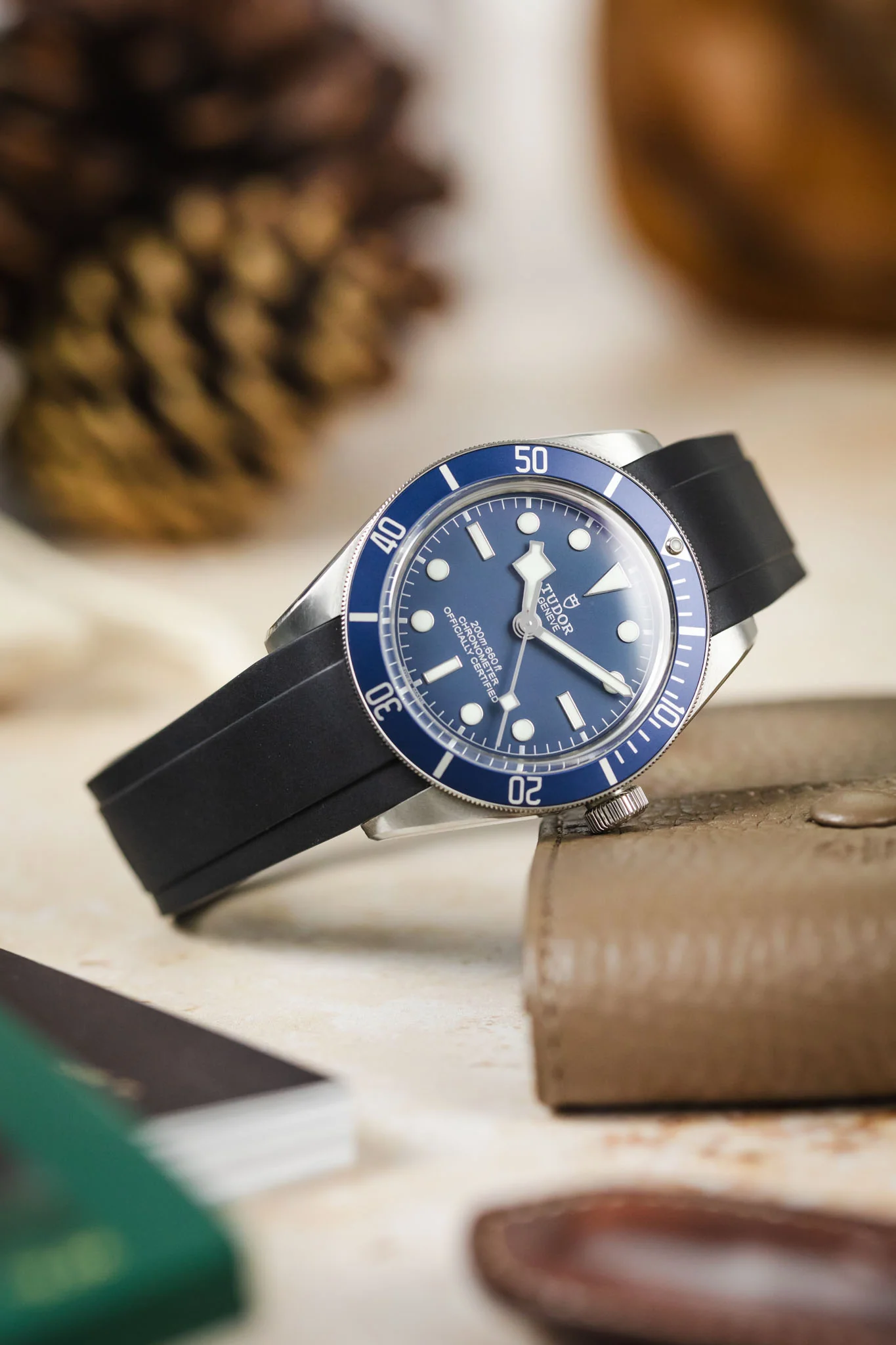 CRAFTER BLUE TD03 Rubber Watch Strap for Tudor Black Bay 58 Series – BLACK - Image 4