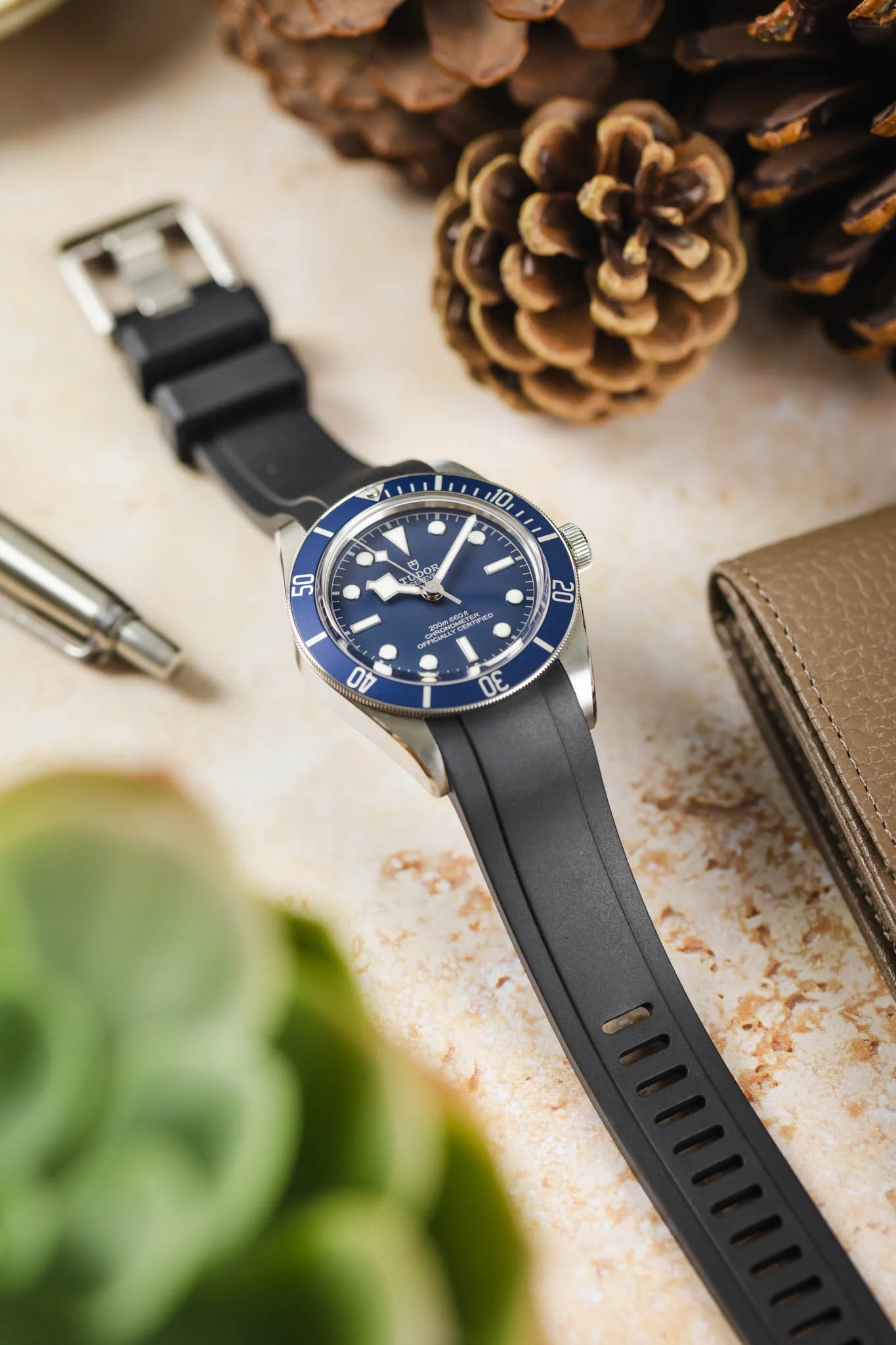 CRAFTER BLUE TD03 Rubber Watch Strap for Tudor Black Bay 58 Series – BLACK - Image 6