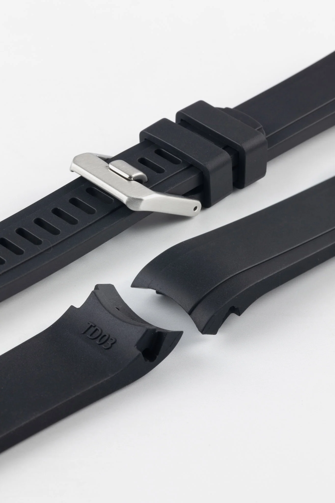 CRAFTER BLUE TD03 Rubber Watch Strap for Tudor Black Bay 58 Series – BLACK - Image 7