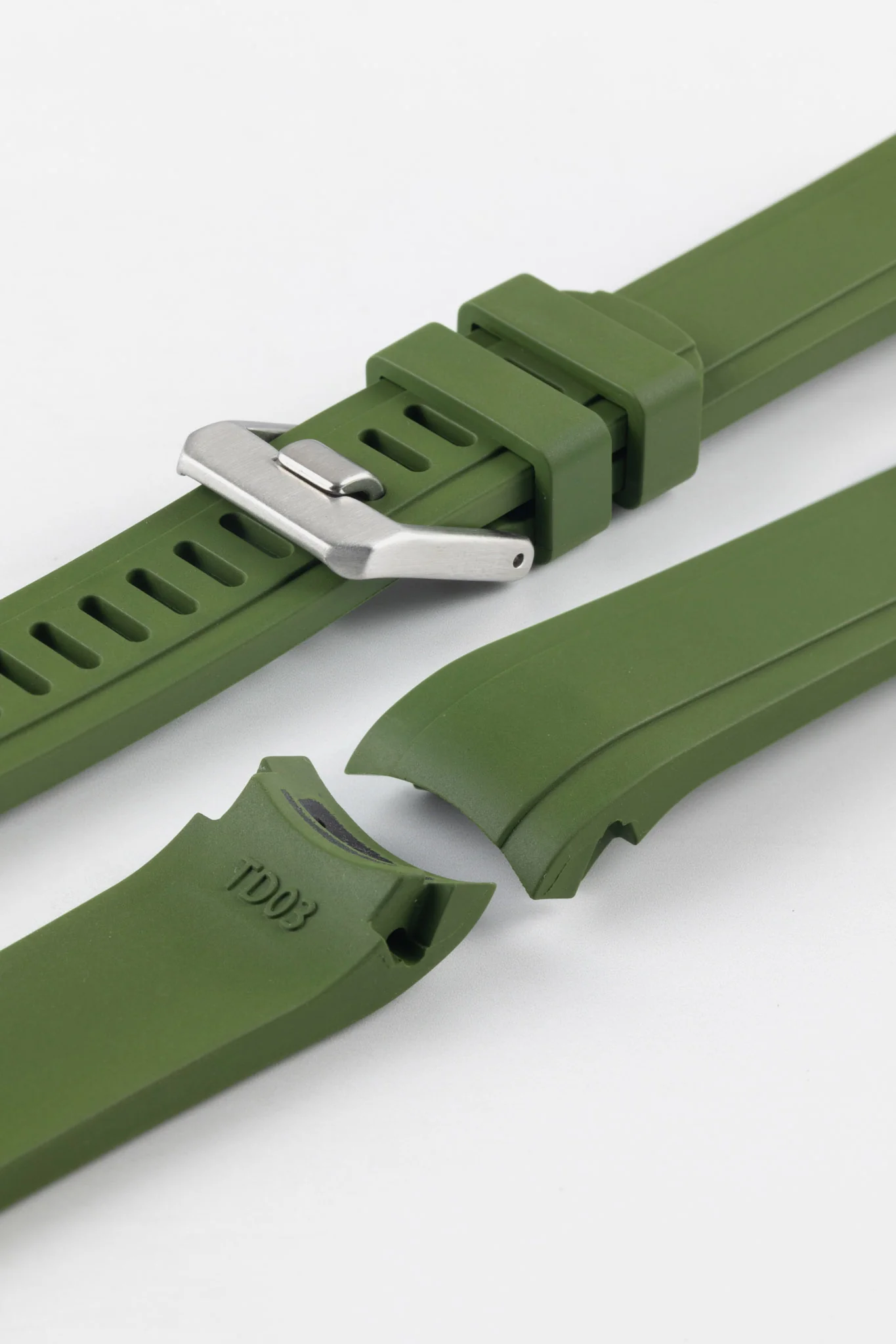 CRAFTER BLUE TD03 Rubber Watch Strap for Tudor Black Bay 58 Series – GREEN - Image 6