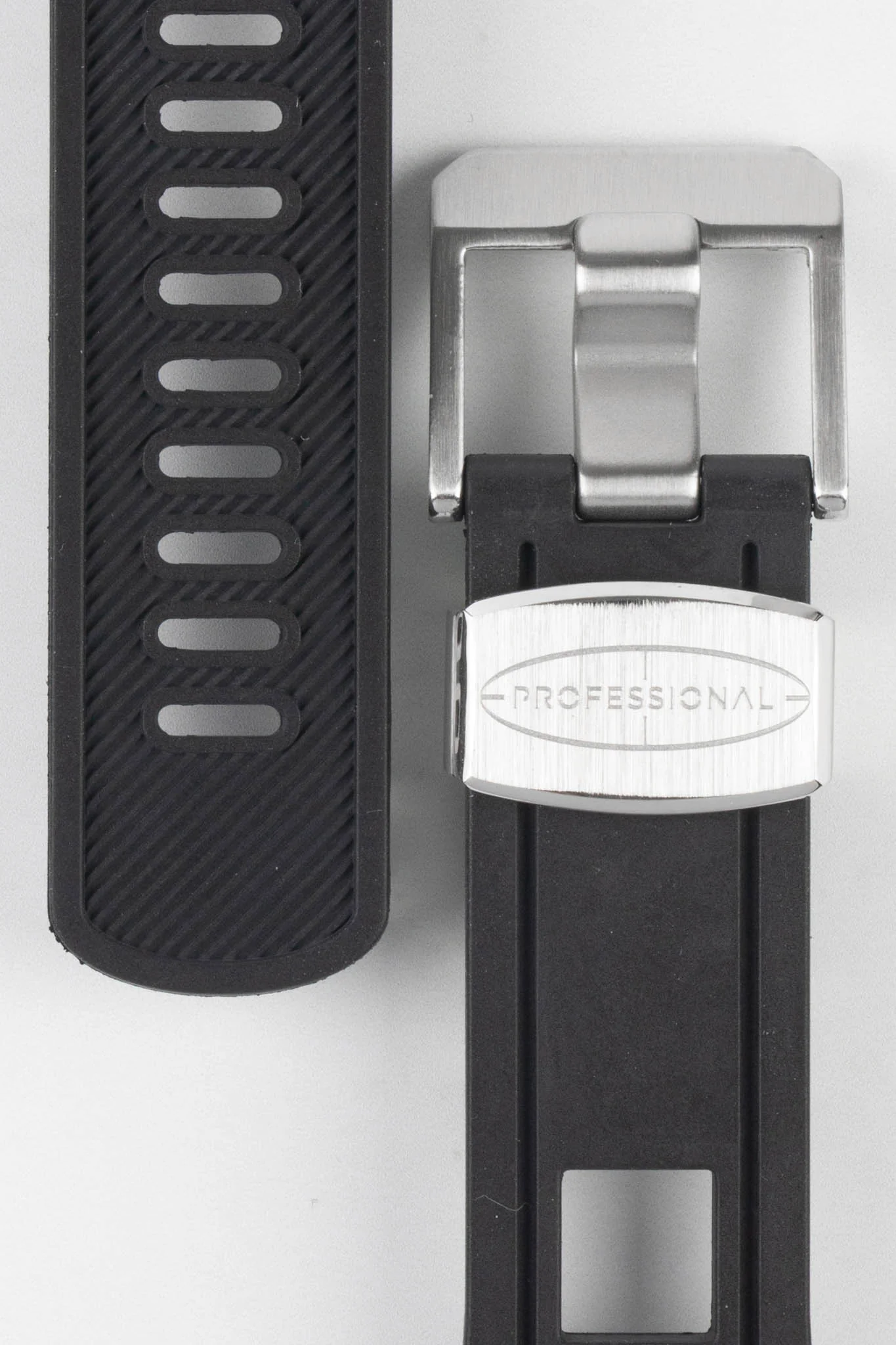 CRAFTER BLUE CB01 Black Rubber Watch Strap - Image 3