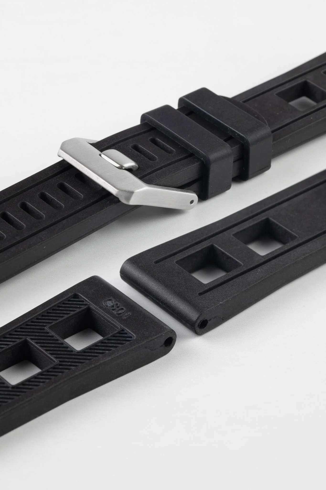 CRAFTER BLUE CB01 Black Rubber Watch Strap - Image 6