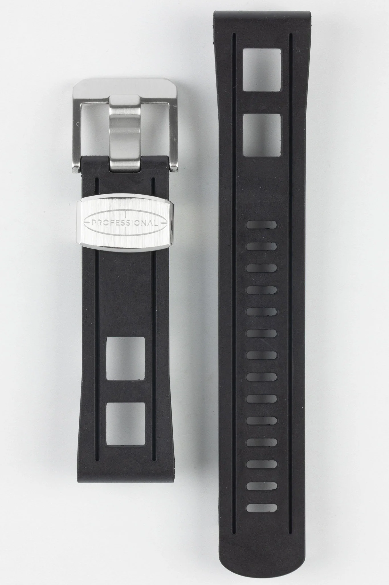 CRAFTER BLUE CB01 Black Rubber Watch Strap - Image 7