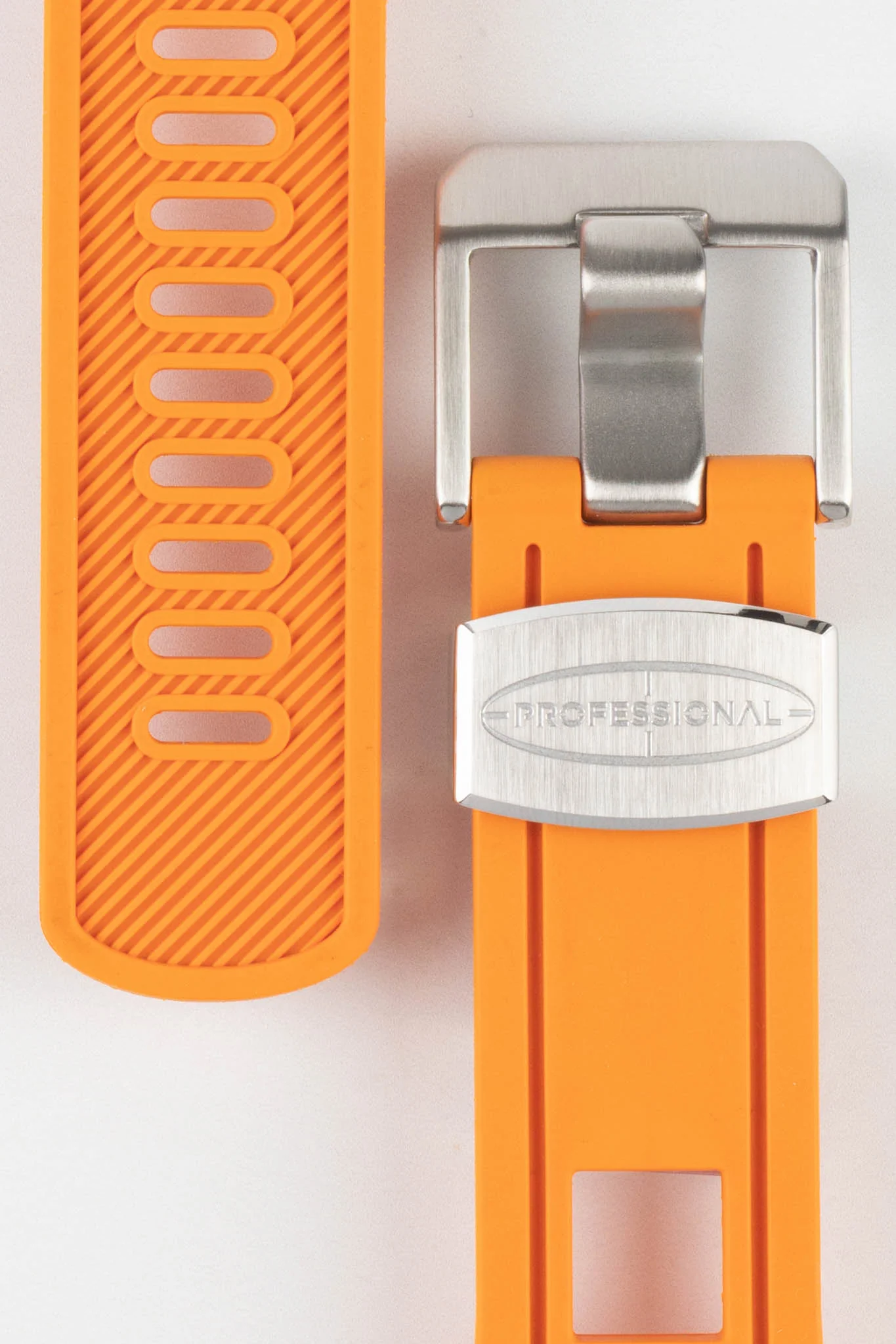 CRAFTER BLUE CB01 Orange Rubber Watch Strap - Image 3