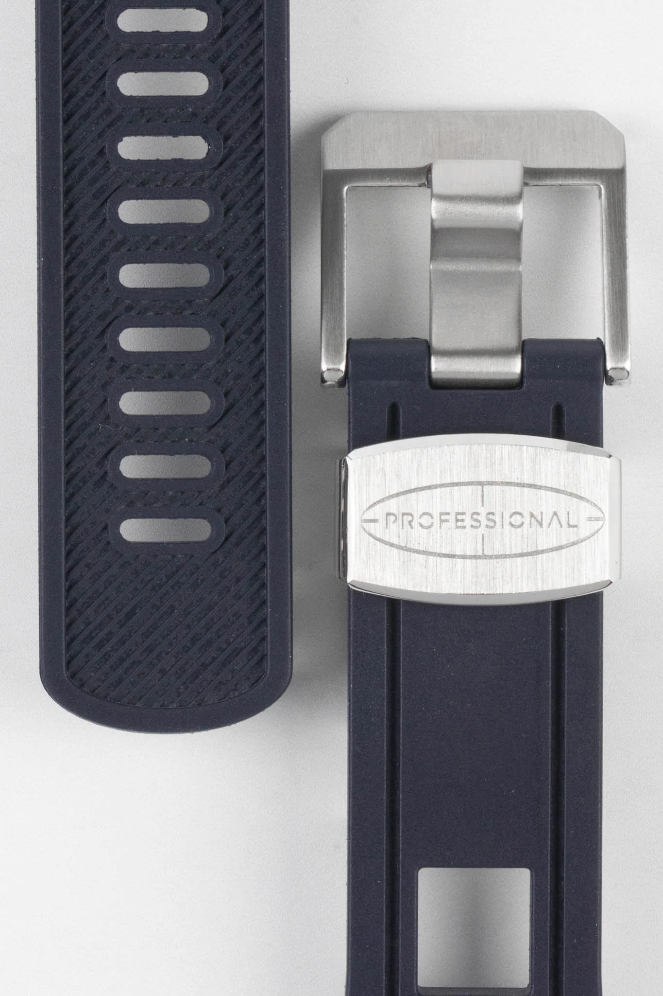 CRAFTER BLUE CB01 Navy Blue Rubber Watch Strap - Image 2