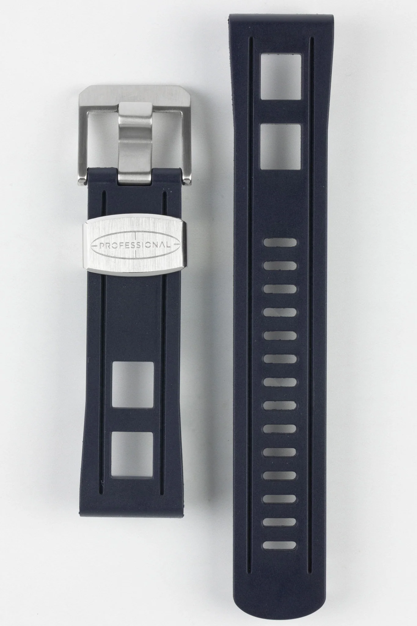 CRAFTER BLUE CB01 Navy Blue Rubber Watch Strap - Image 6