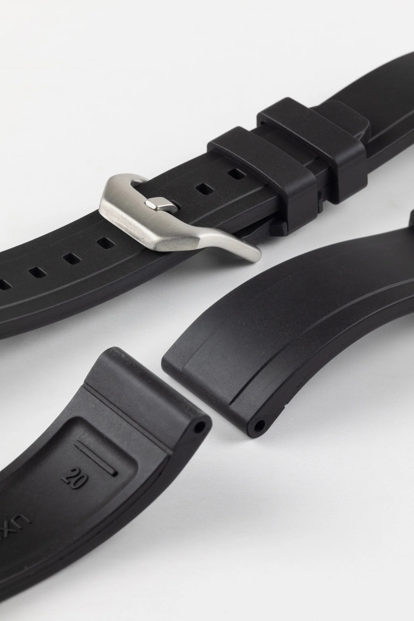 CRAFTER BLUE UX03 Black FKM Rubber Watch Strap - Image 7