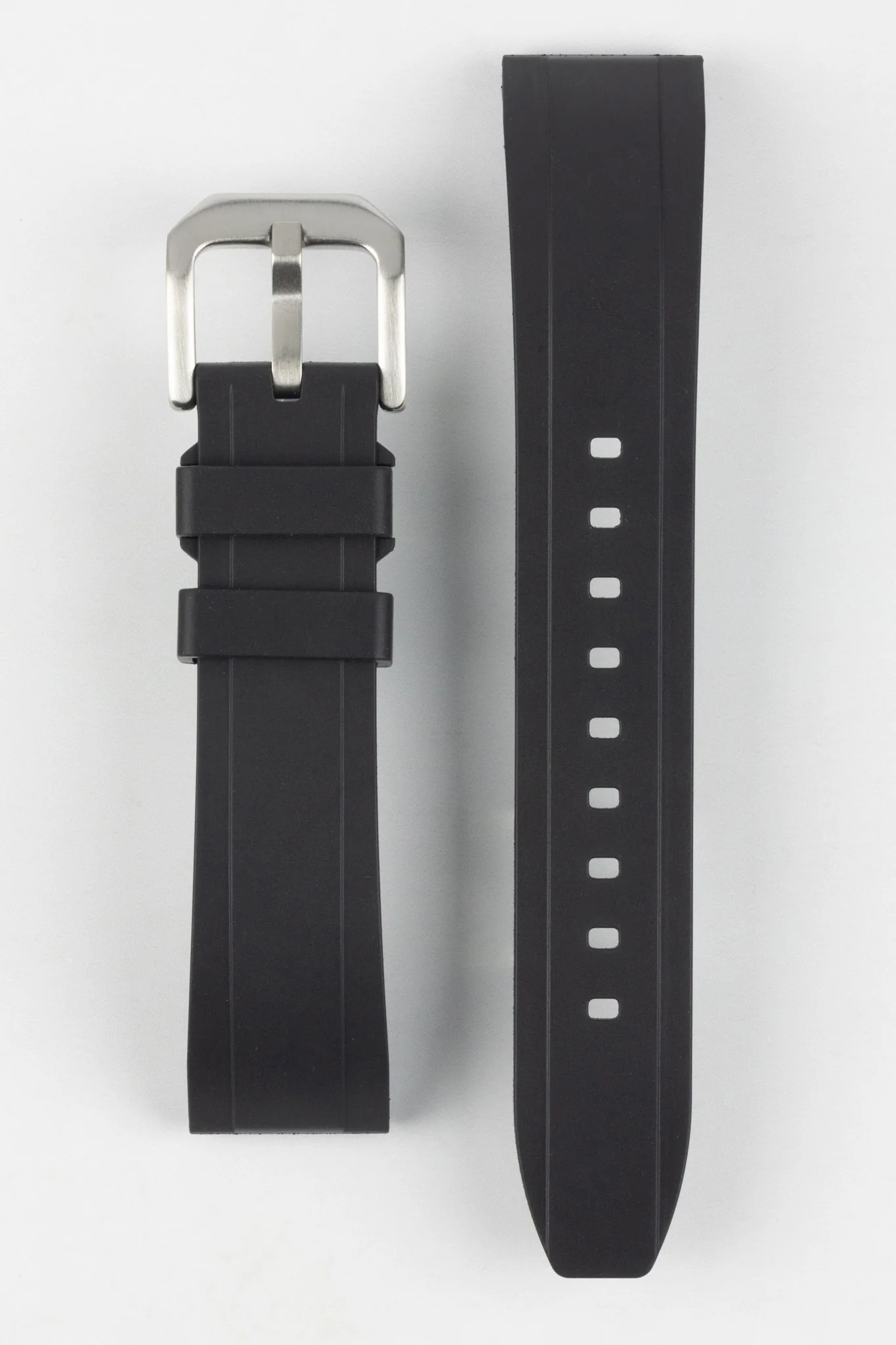 CRAFTER BLUE UX03 Black FKM Rubber Watch Strap - Image 9