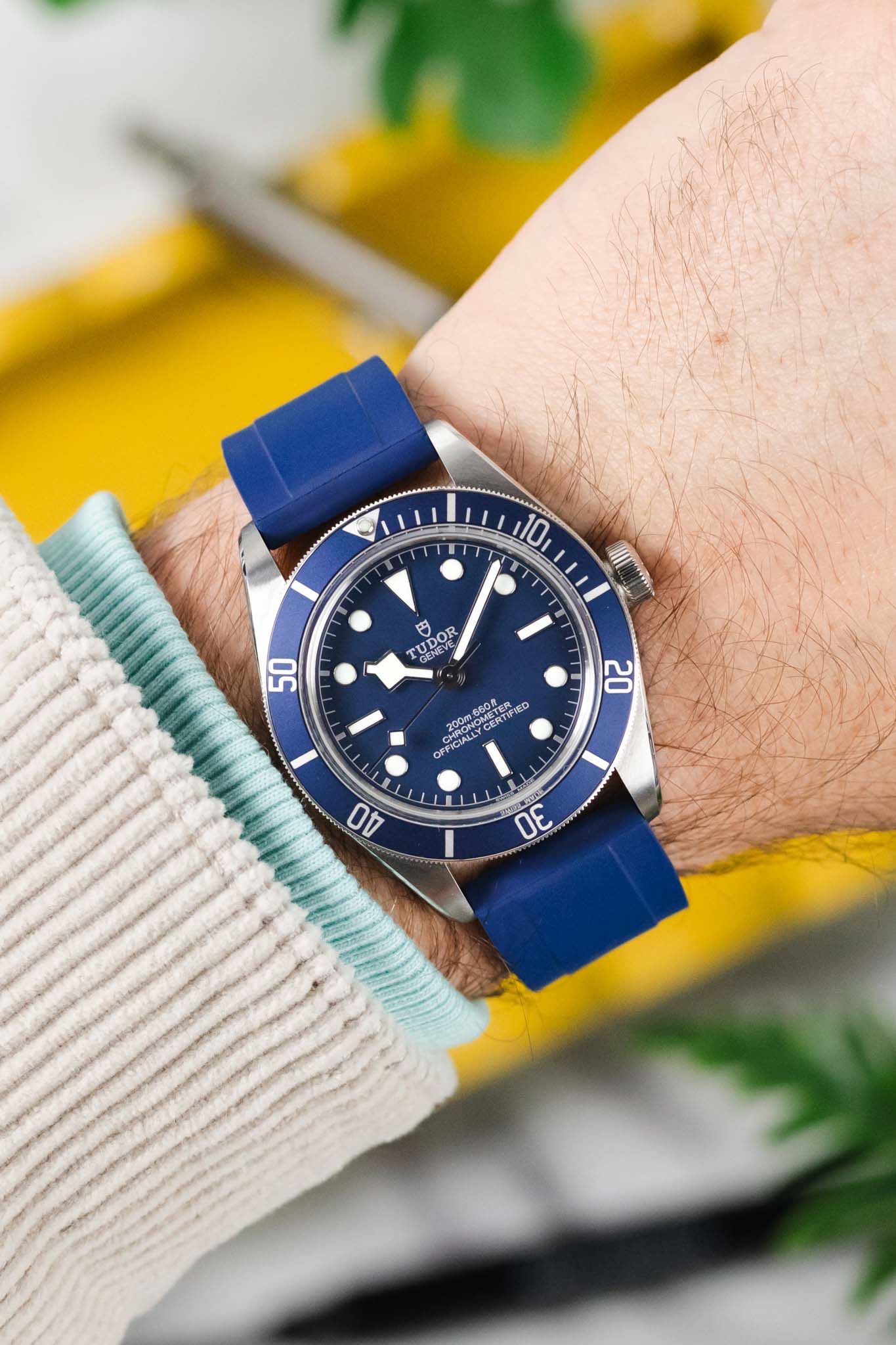 CRAFTER BLUE UX03 Royal Blue FKM Rubber Watch Strap - Image 2