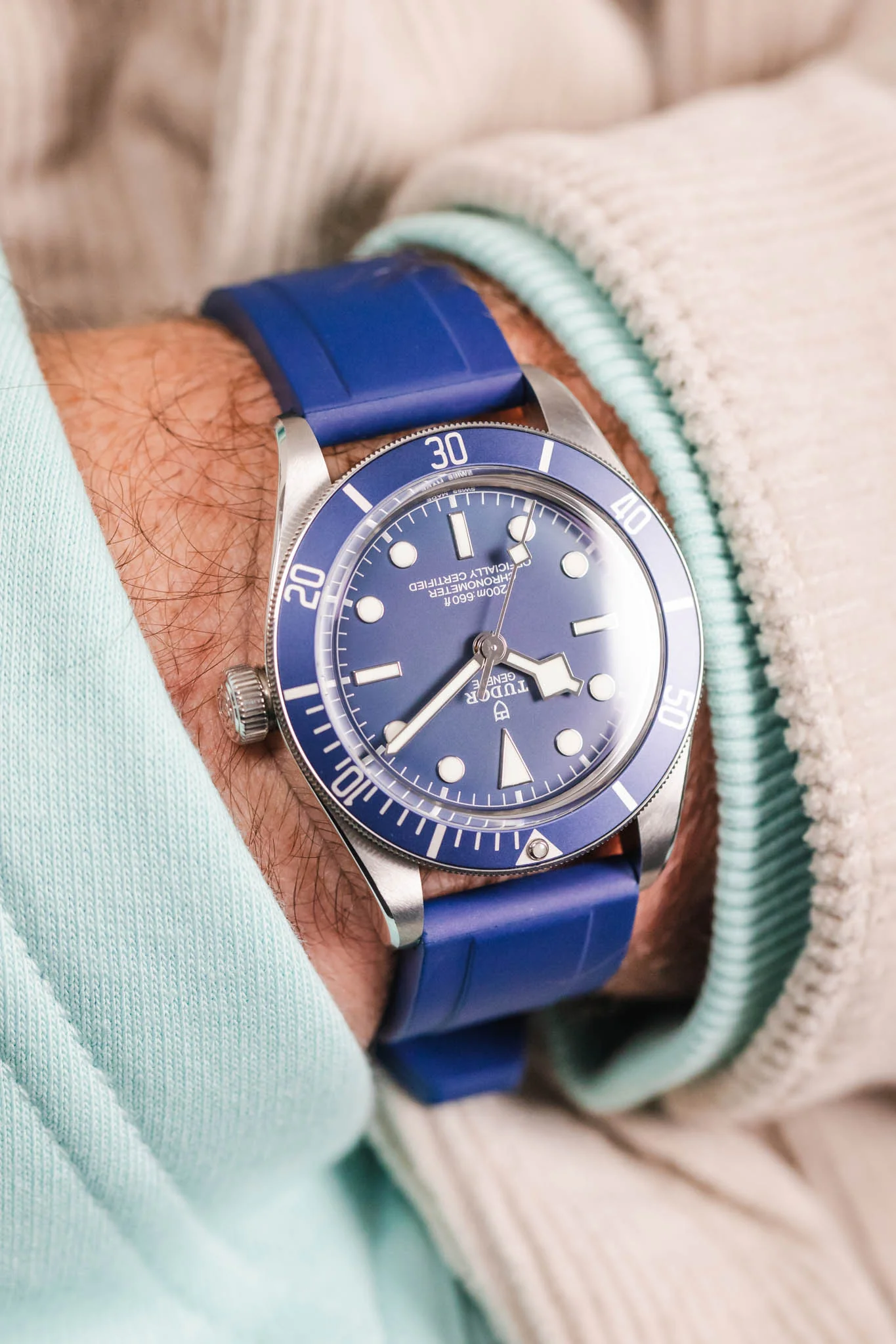 CRAFTER BLUE UX03 Royal Blue FKM Rubber Watch Strap - Image 6