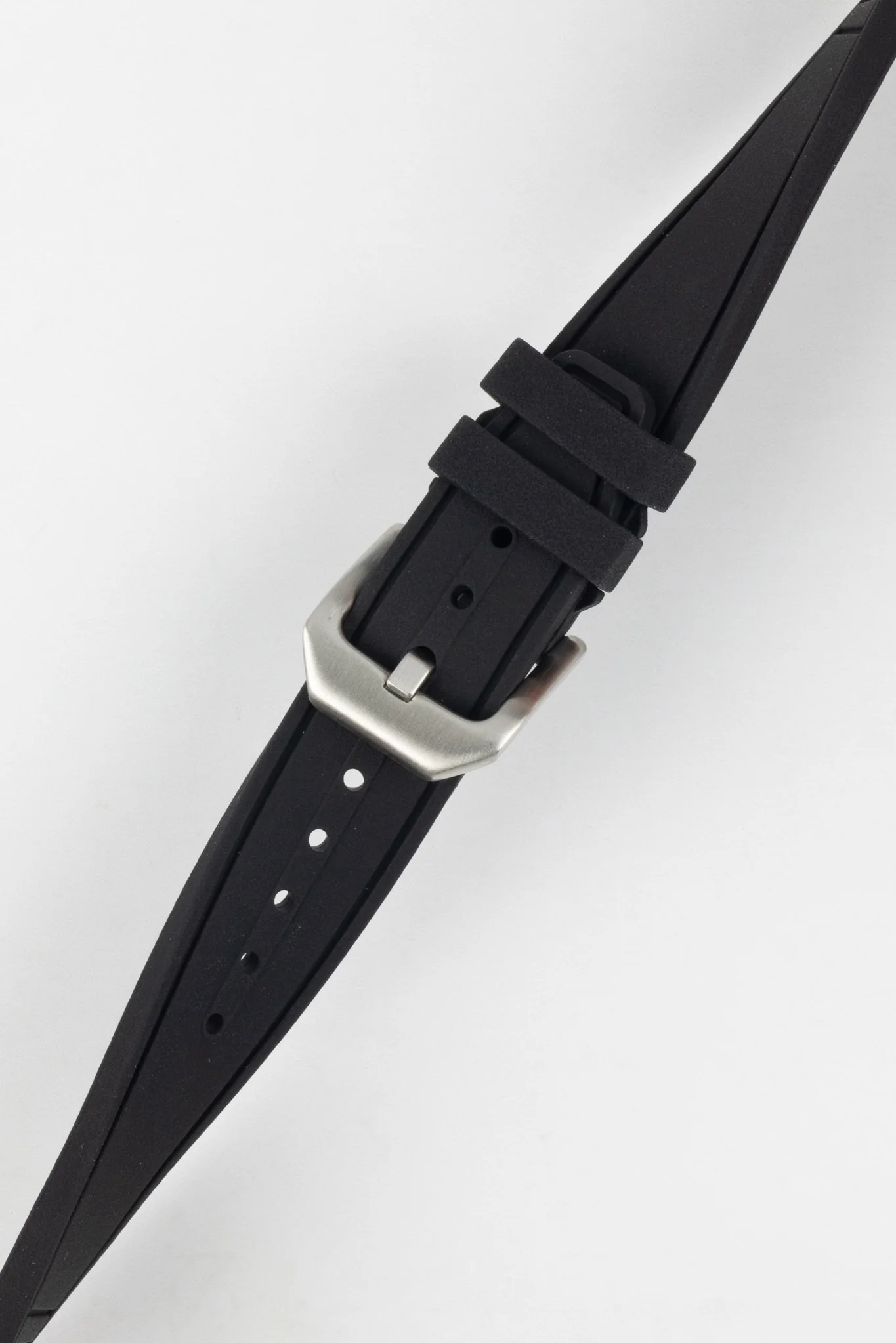 CRAFTER BLUE UX07 Black FKM Rubber Watch Strap - Image 5