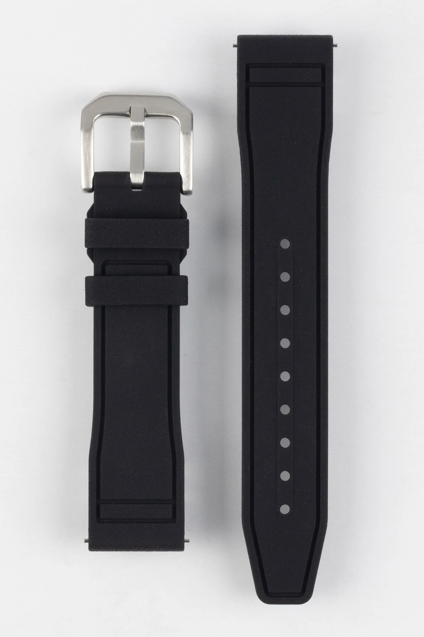 CRAFTER BLUE UX07 Black FKM Rubber Watch Strap - Image 9