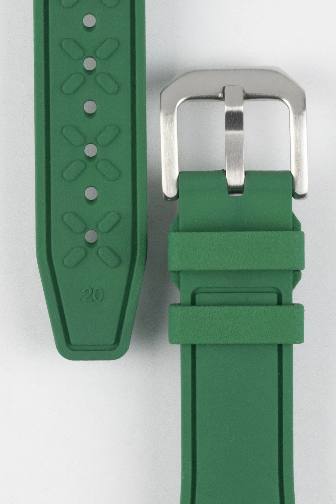 CRAFTER BLUE UX07 Green FKM Rubber Watch Strap - Image 3
