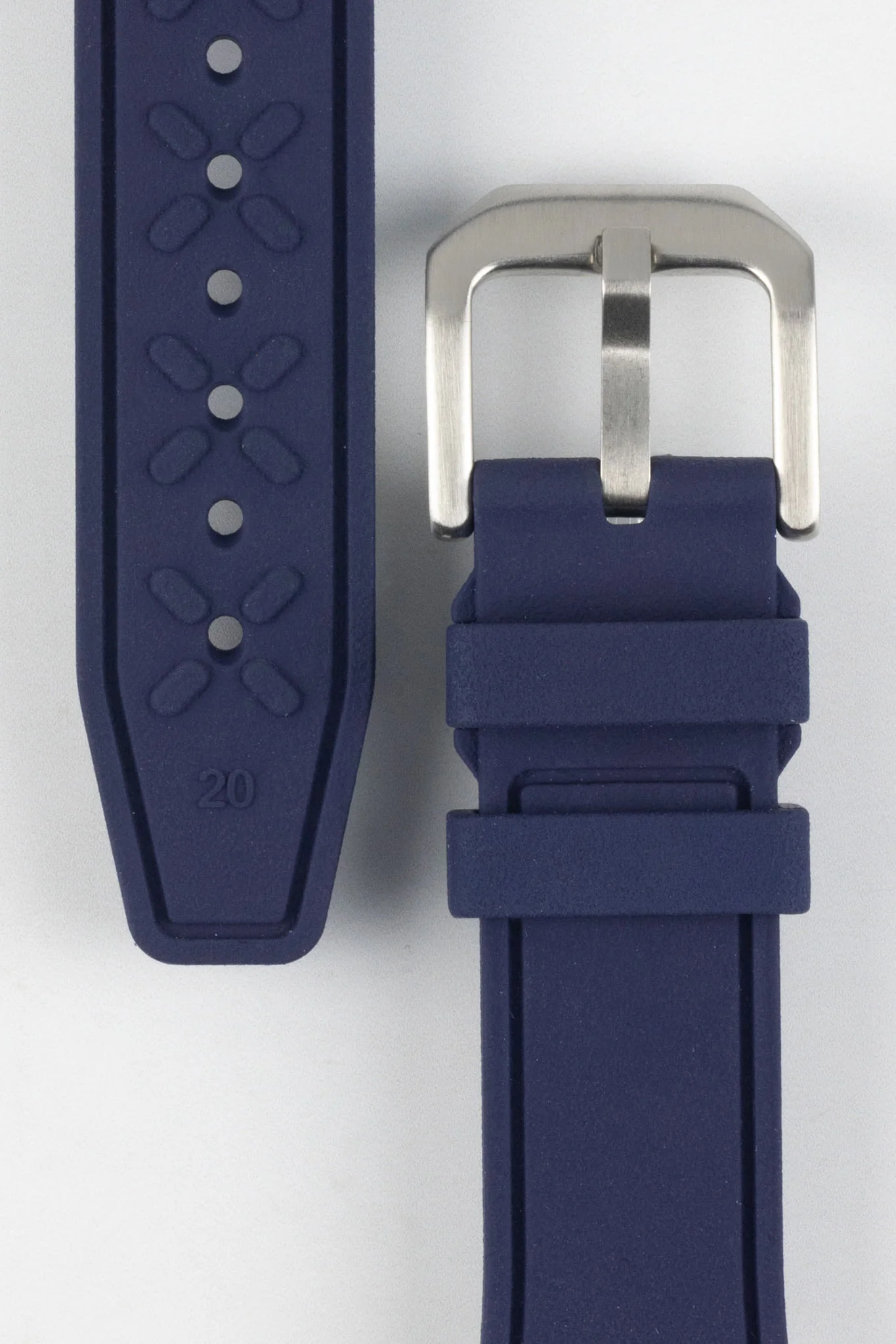 CRAFTER BLUE UX07 Navy FKM Rubber Watch Strap - Image 3