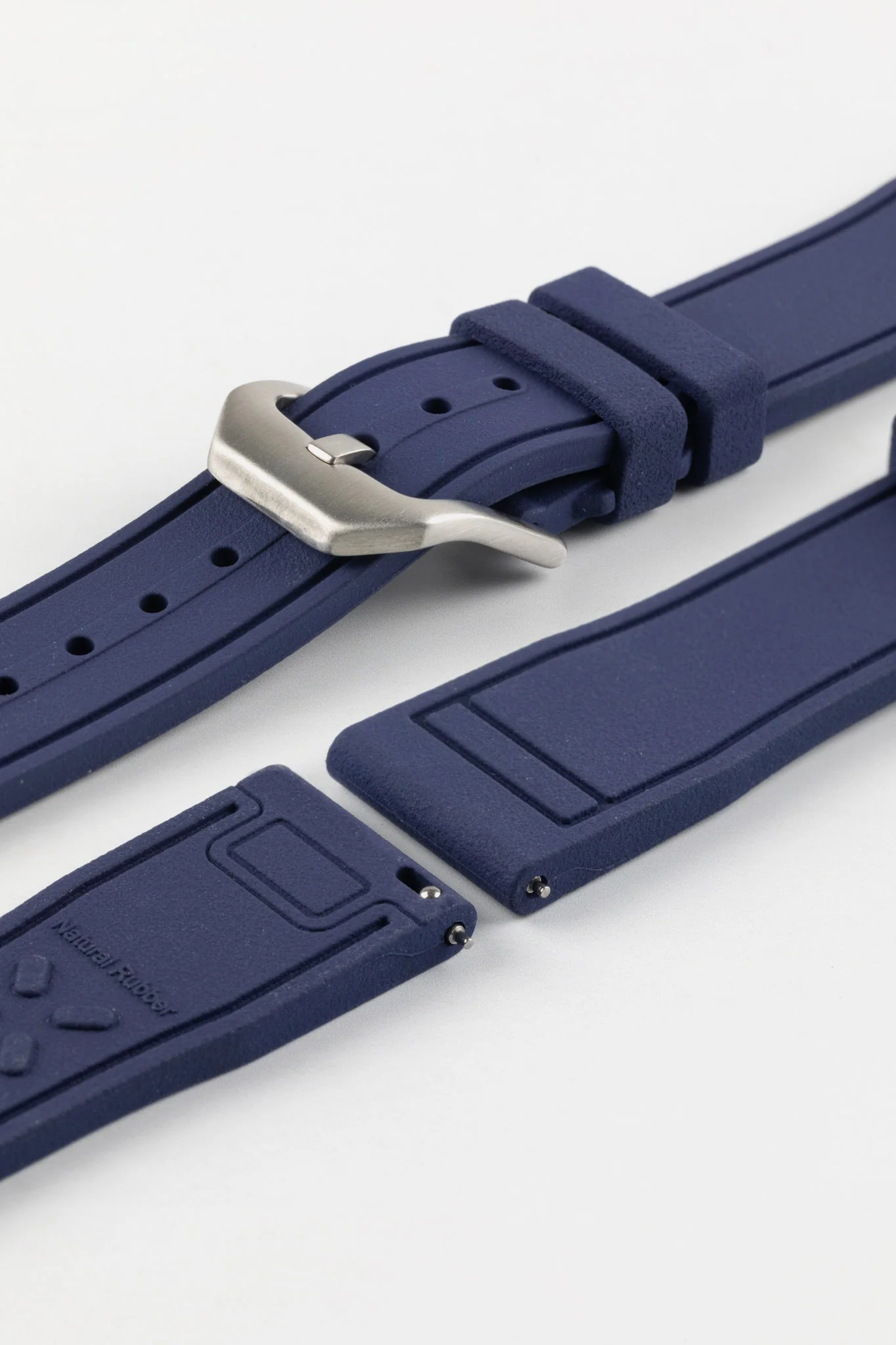 CRAFTER BLUE UX07 Navy FKM Rubber Watch Strap - Image 7
