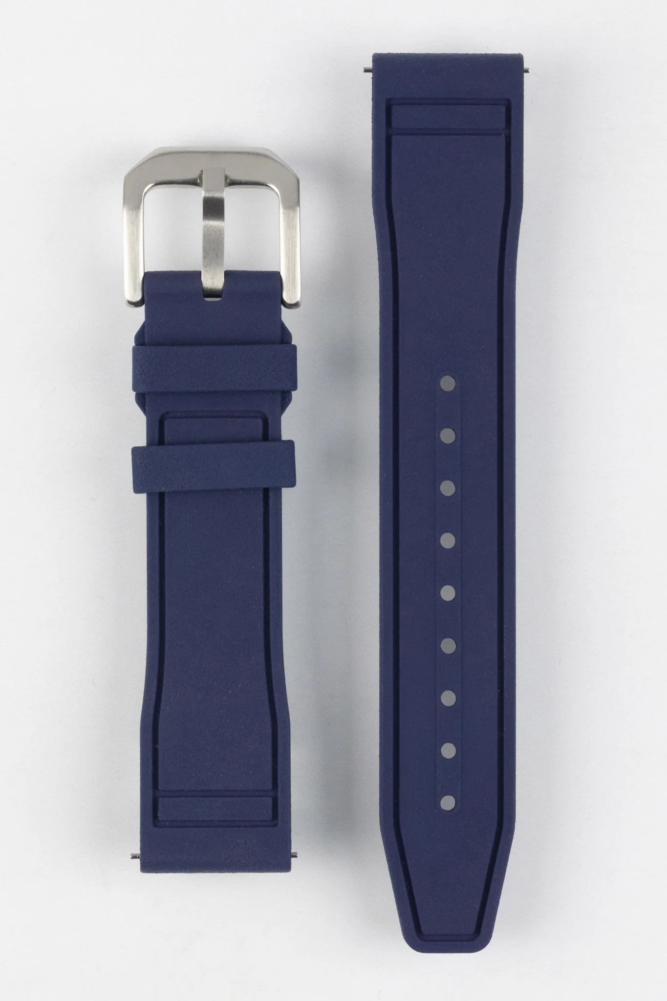 CRAFTER BLUE UX07 Navy FKM Rubber Watch Strap - Image 9