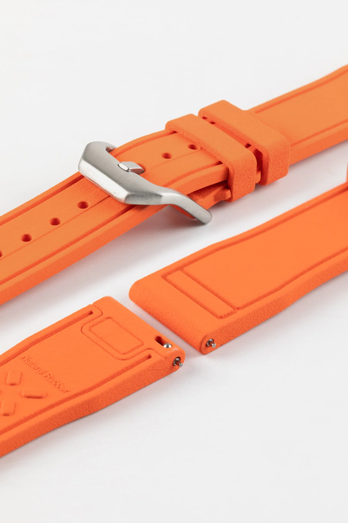 CRAFTER BLUE UX07 Orange FKM Rubber Watch Strap - Image 7
