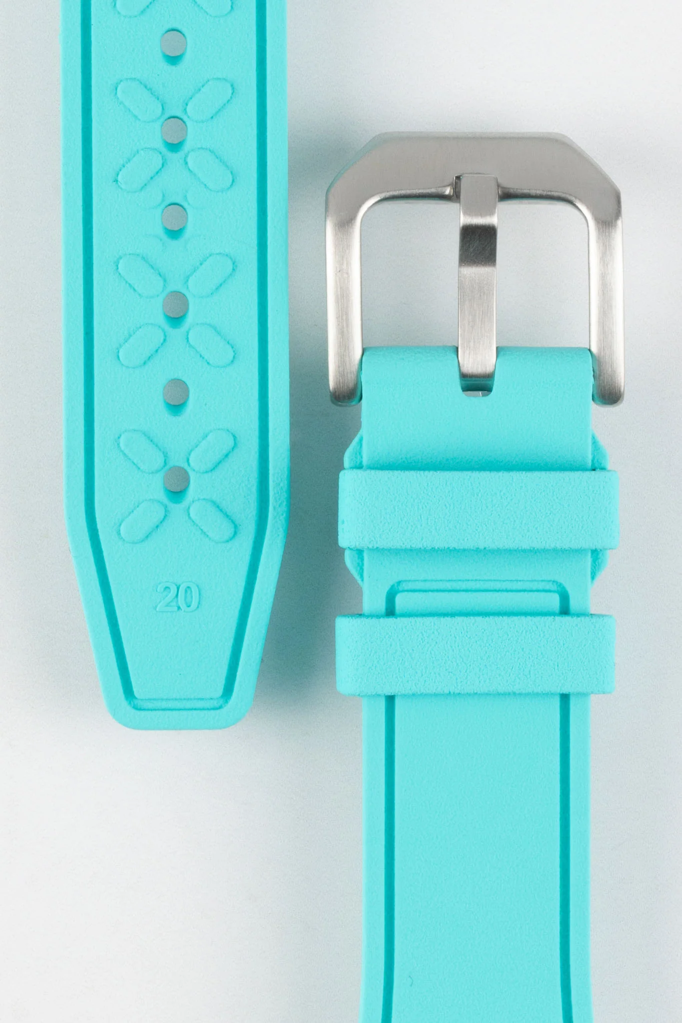 CRAFTER BLUE UX07 Turquoise FKM Rubber Watch Strap - Image 3