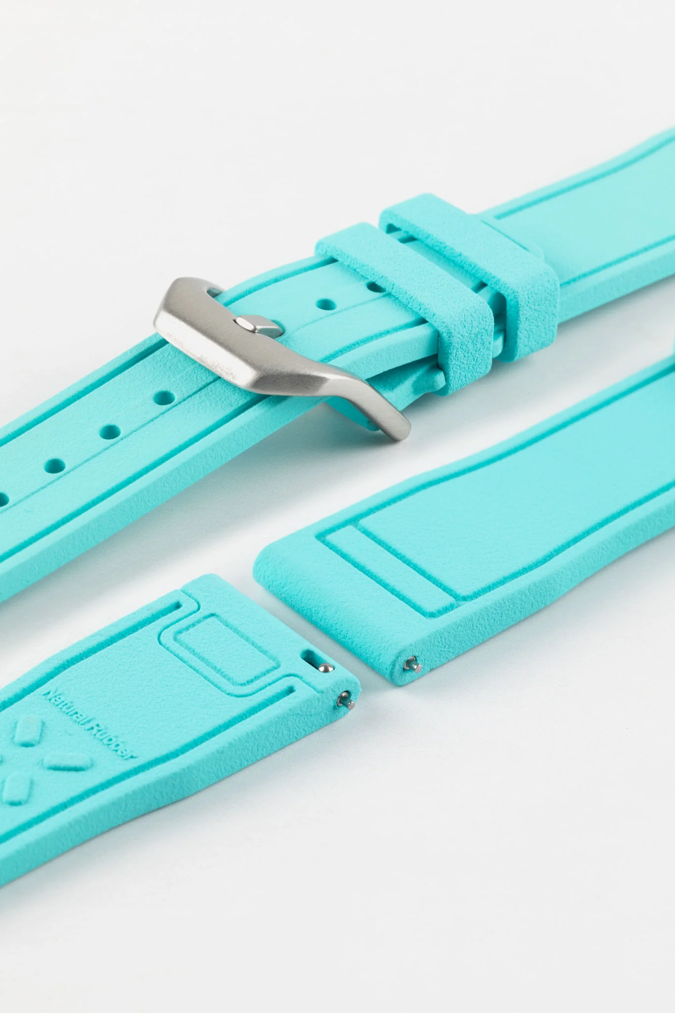 CRAFTER BLUE UX07 Turquoise FKM Rubber Watch Strap - Image 7