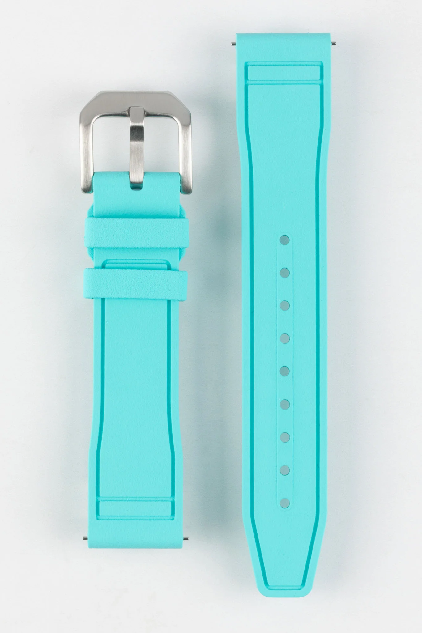 CRAFTER BLUE UX07 Turquoise FKM Rubber Watch Strap - Image 9
