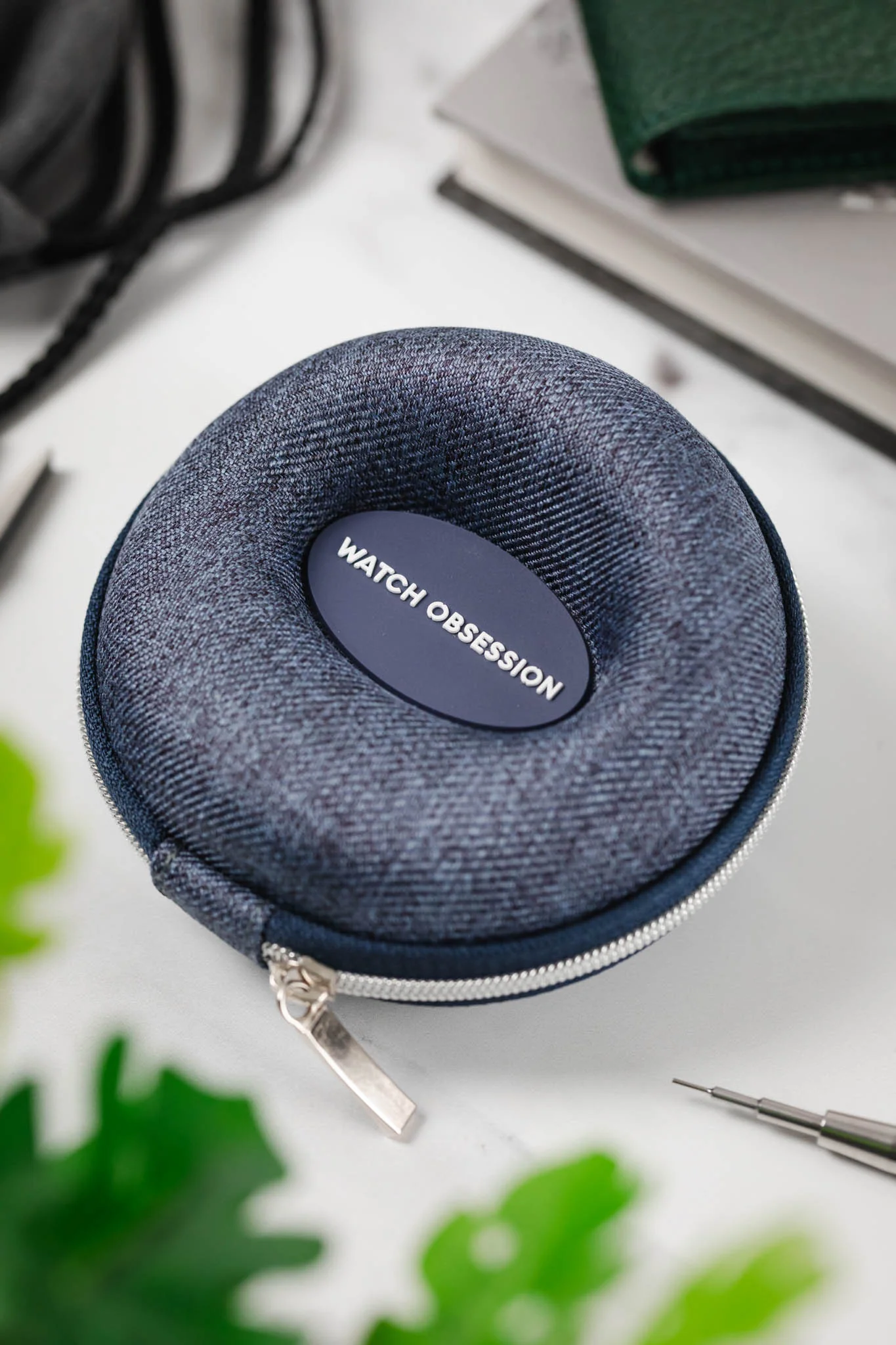 Oyster - 1 Watch Travel Case - Denim Blue - Image 4