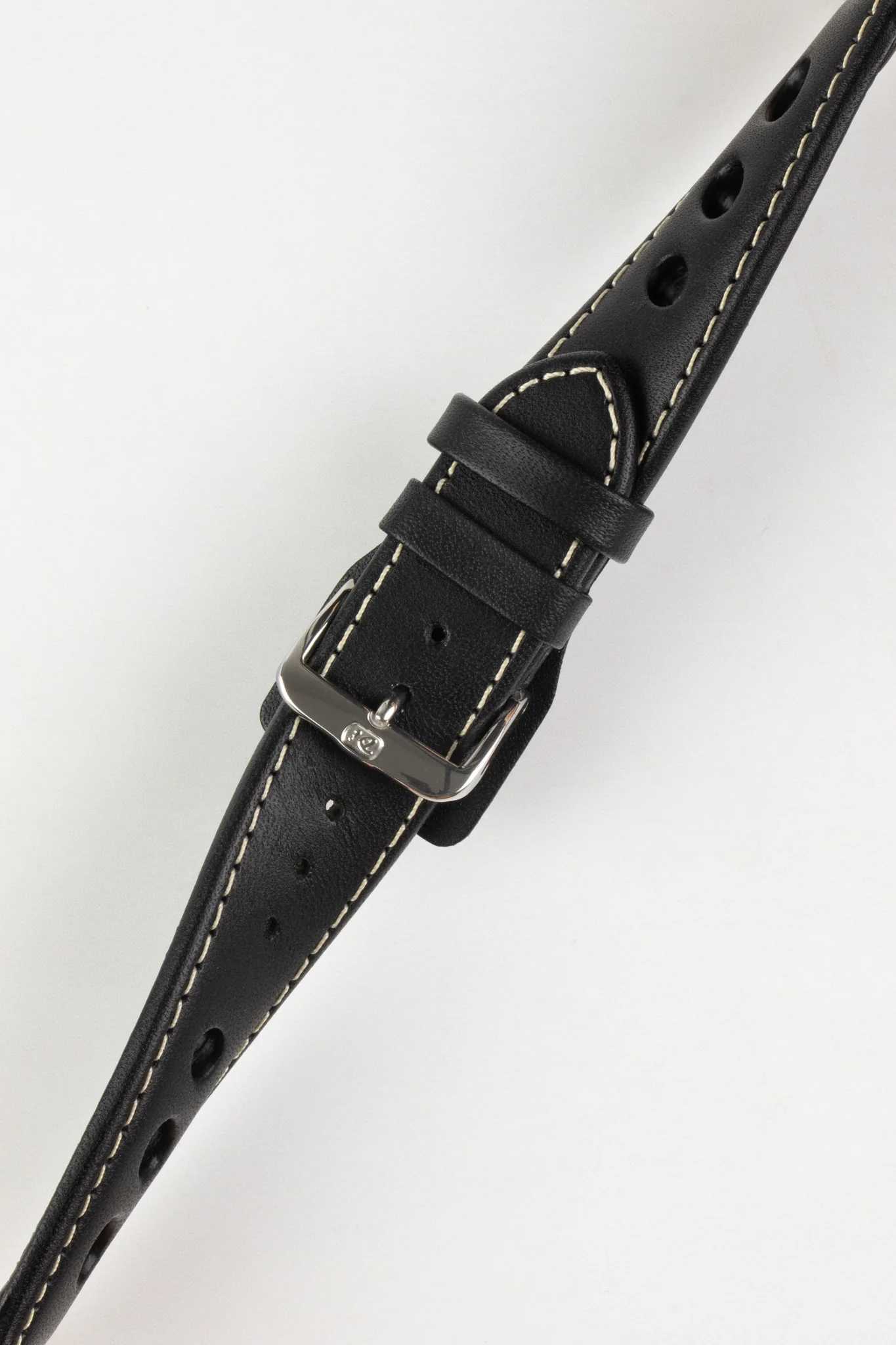 Di-Modell AVUS Leather Racing Watch Strap in BLACK - Image 5