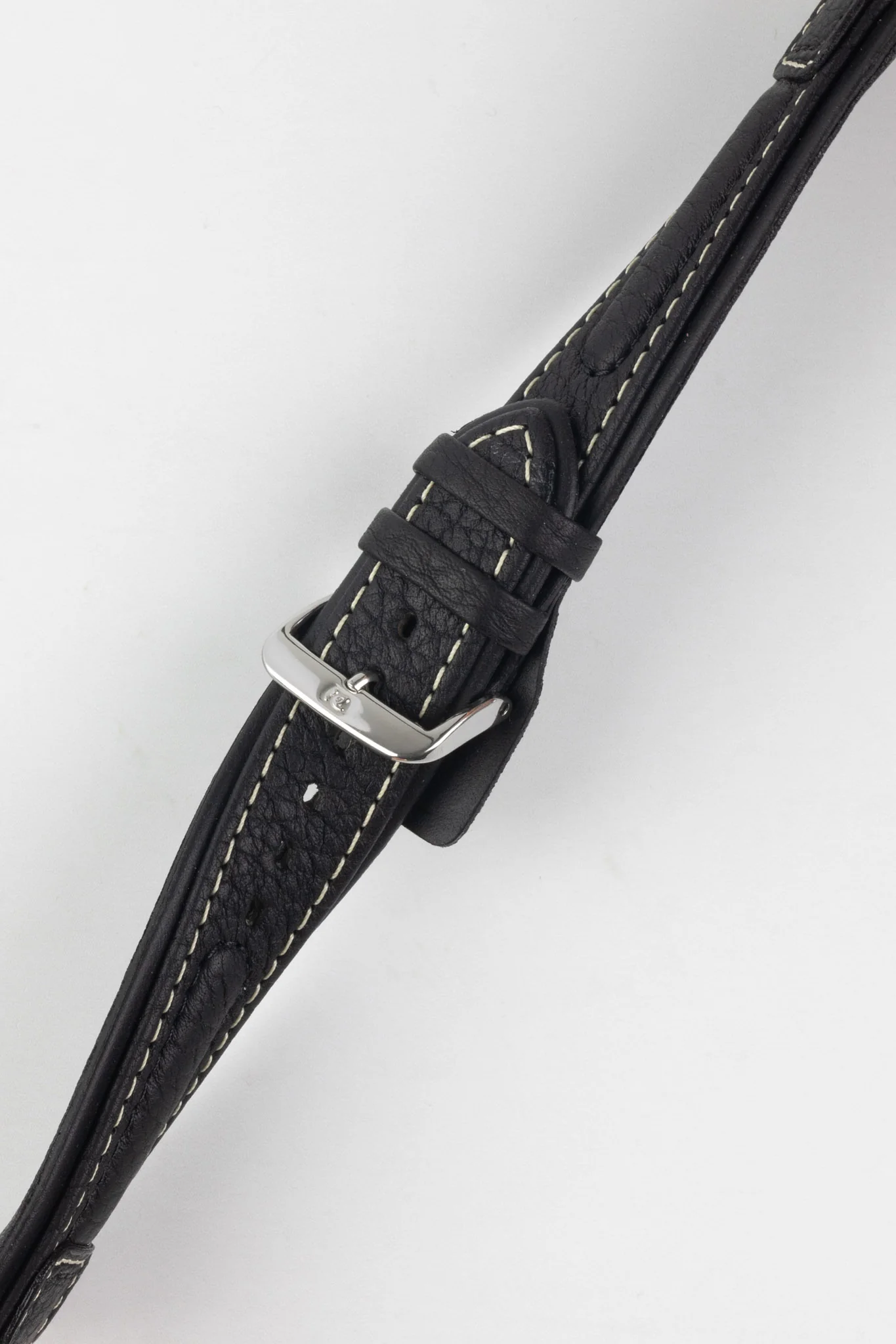 Di-Modell CHRONISSIMO Waterproof Leather Watch Strap in BLACK / WHITE - Image 5