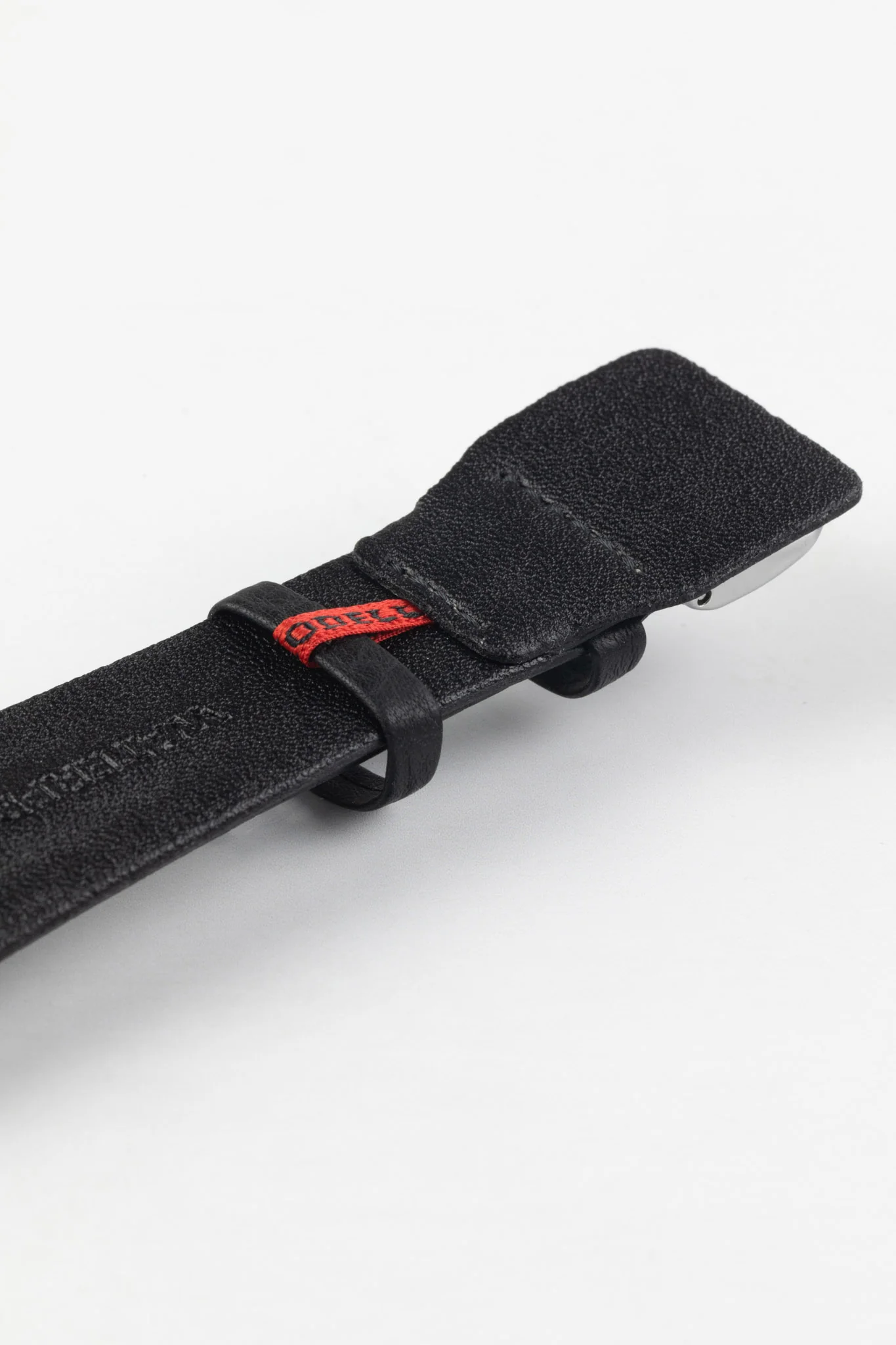 Di-Modell CHRONISSIMO Waterproof Leather Watch Strap in BLACK / WHITE - Image 7
