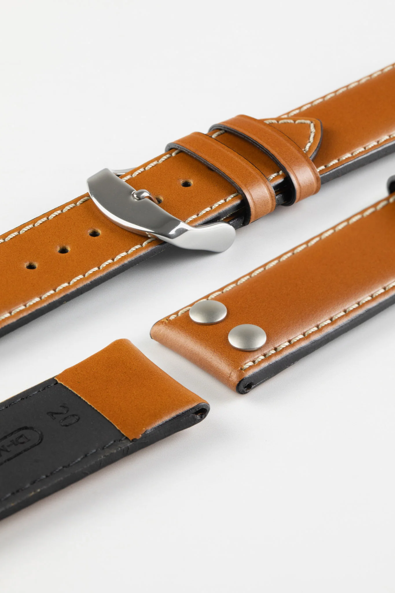 Di-Modell IKARUS Pilot Sport Watch Strap in GOLD BROWN - Image 4