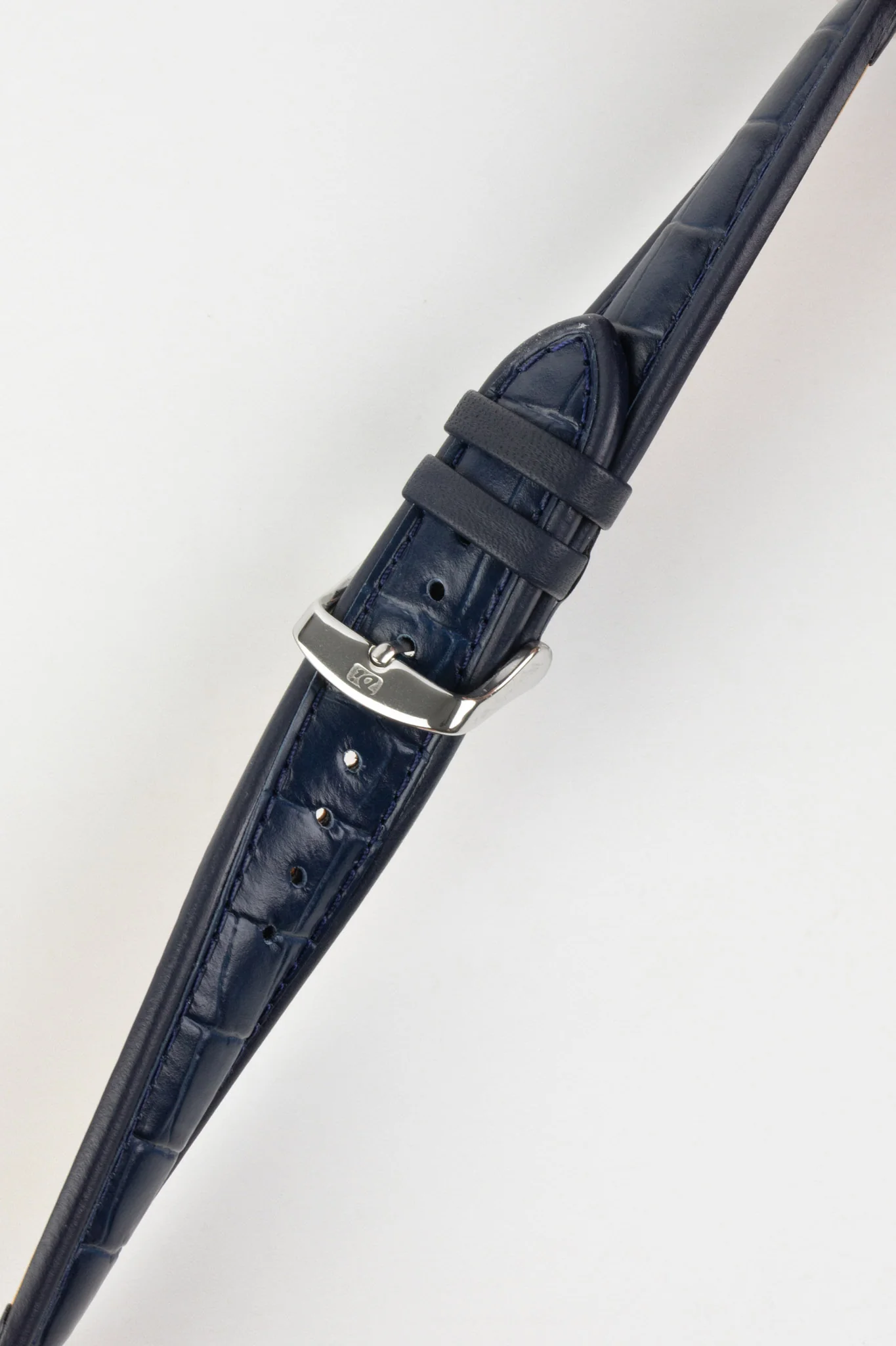 Di-Modell IMPERATOR Waterproof Alligator-Embossed Calfskin Watch Strap in NAVY BLUE - Image 5