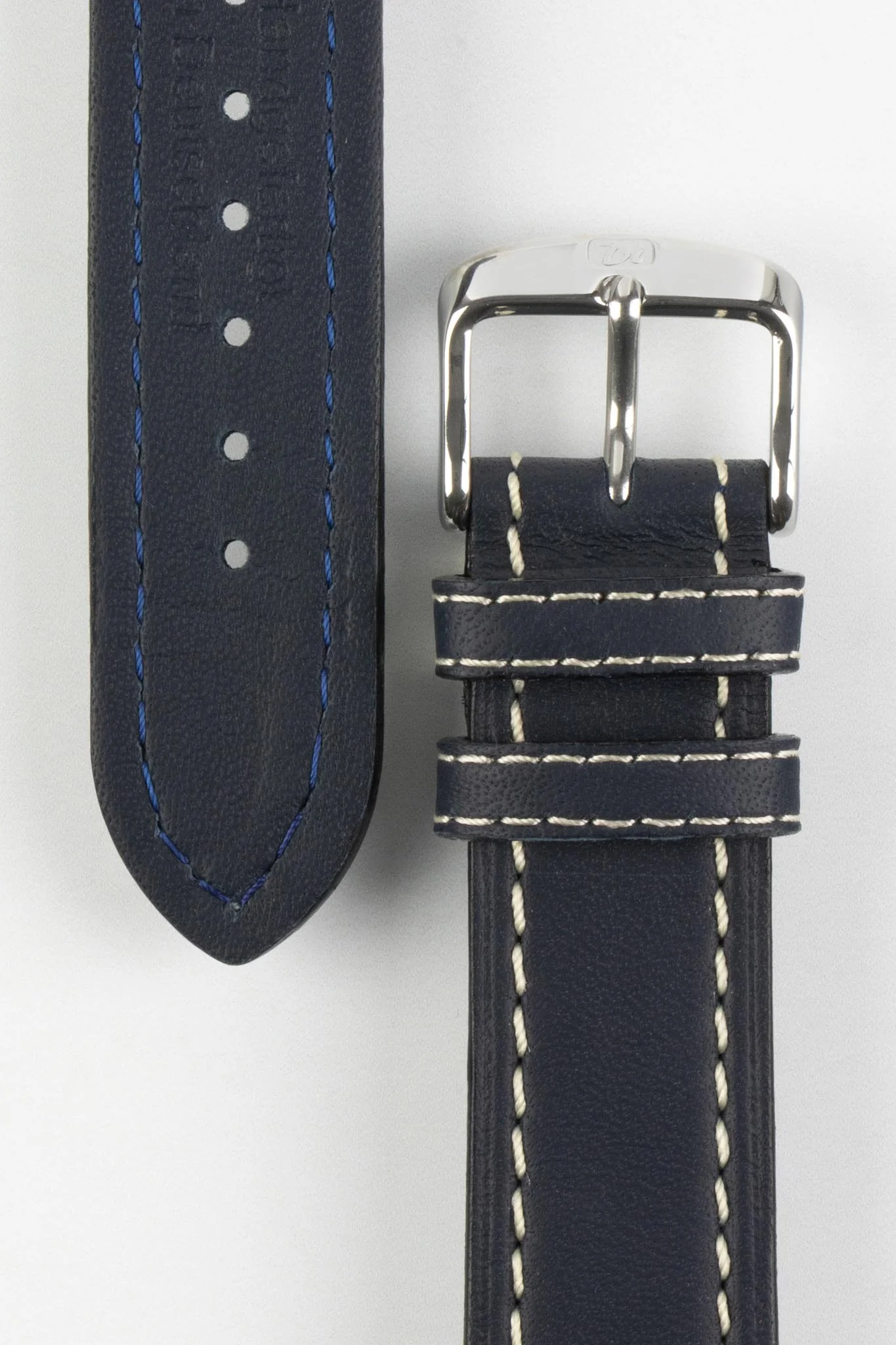 Di-Modell JUMBO Calf Leather Watch Strap in BLUE - Image 2