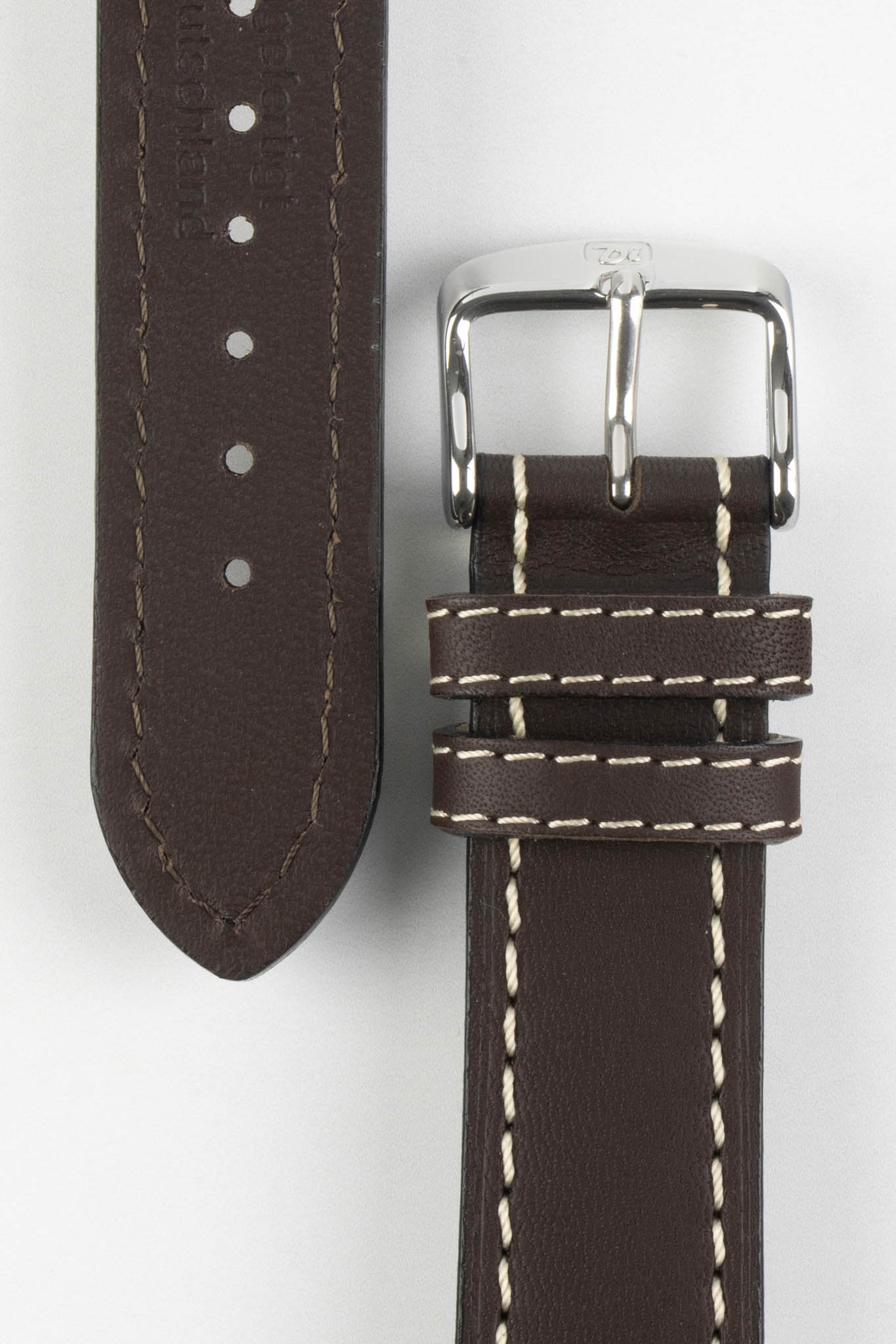Di-Modell JUMBO Calf Leather Watch Strap in BROWN - Image 3