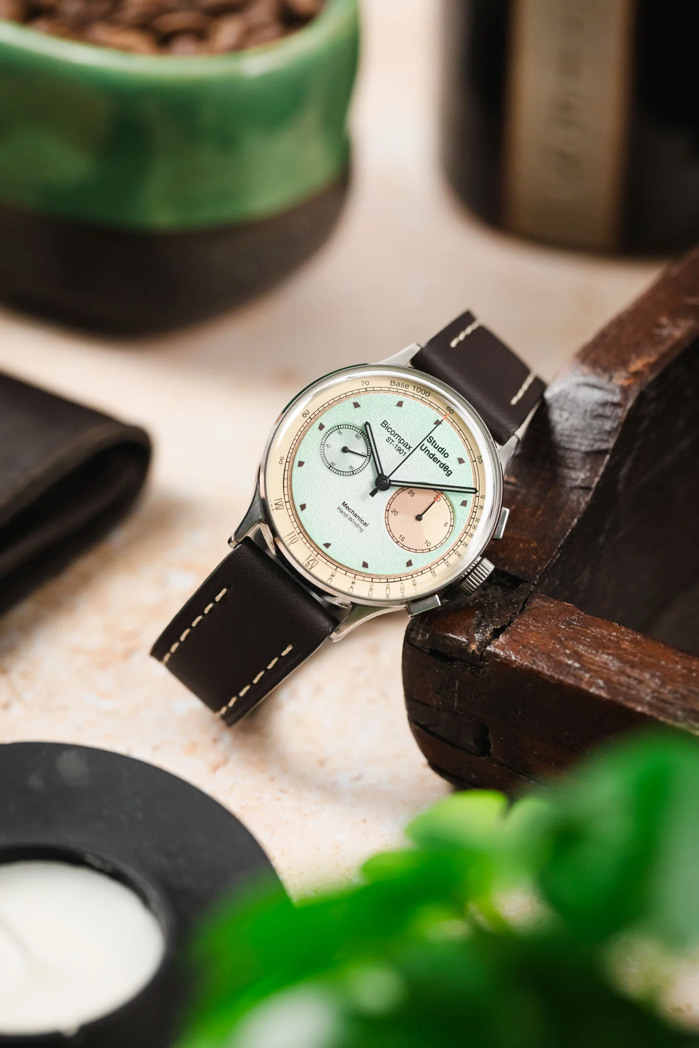 Di-Modell JUMBO Calf Leather Watch Strap in BROWN - Image 4