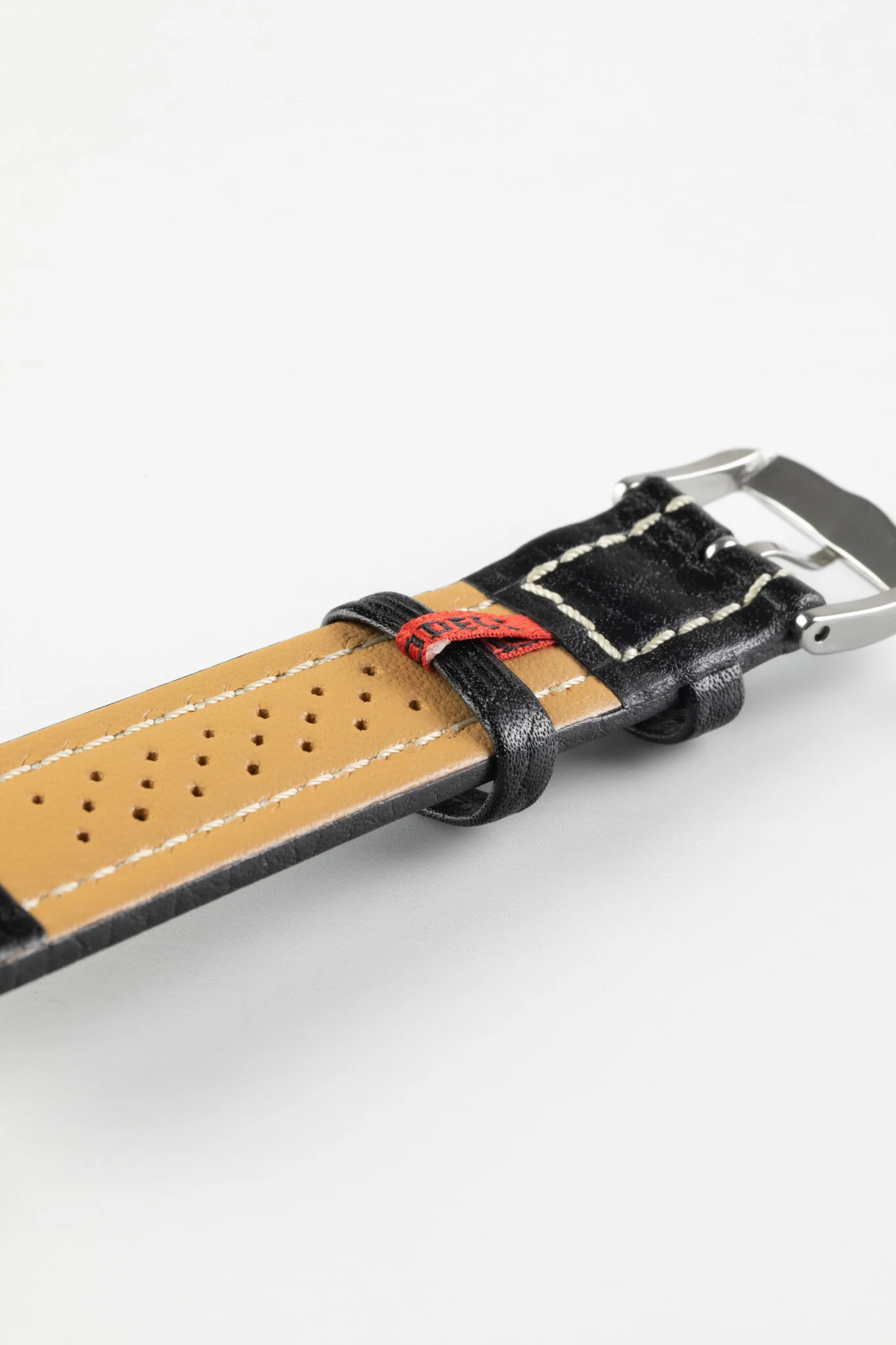 Di-Modell MONTANA Leather Sport Watch Strap in BLACK - Image 6