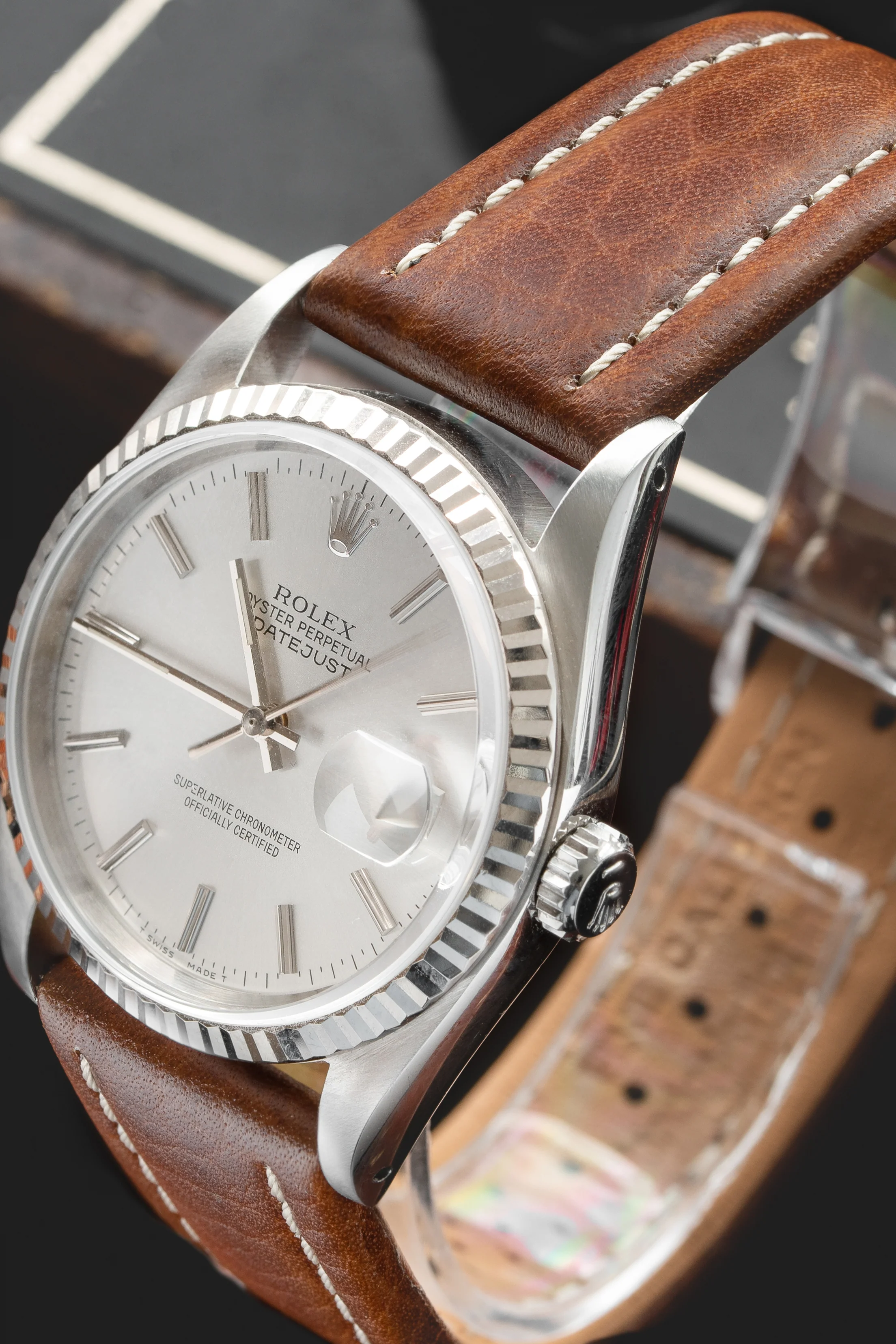 Di-Modell MONTANA Leather Sport Watch Strap in GOLD BROWN - Image 2