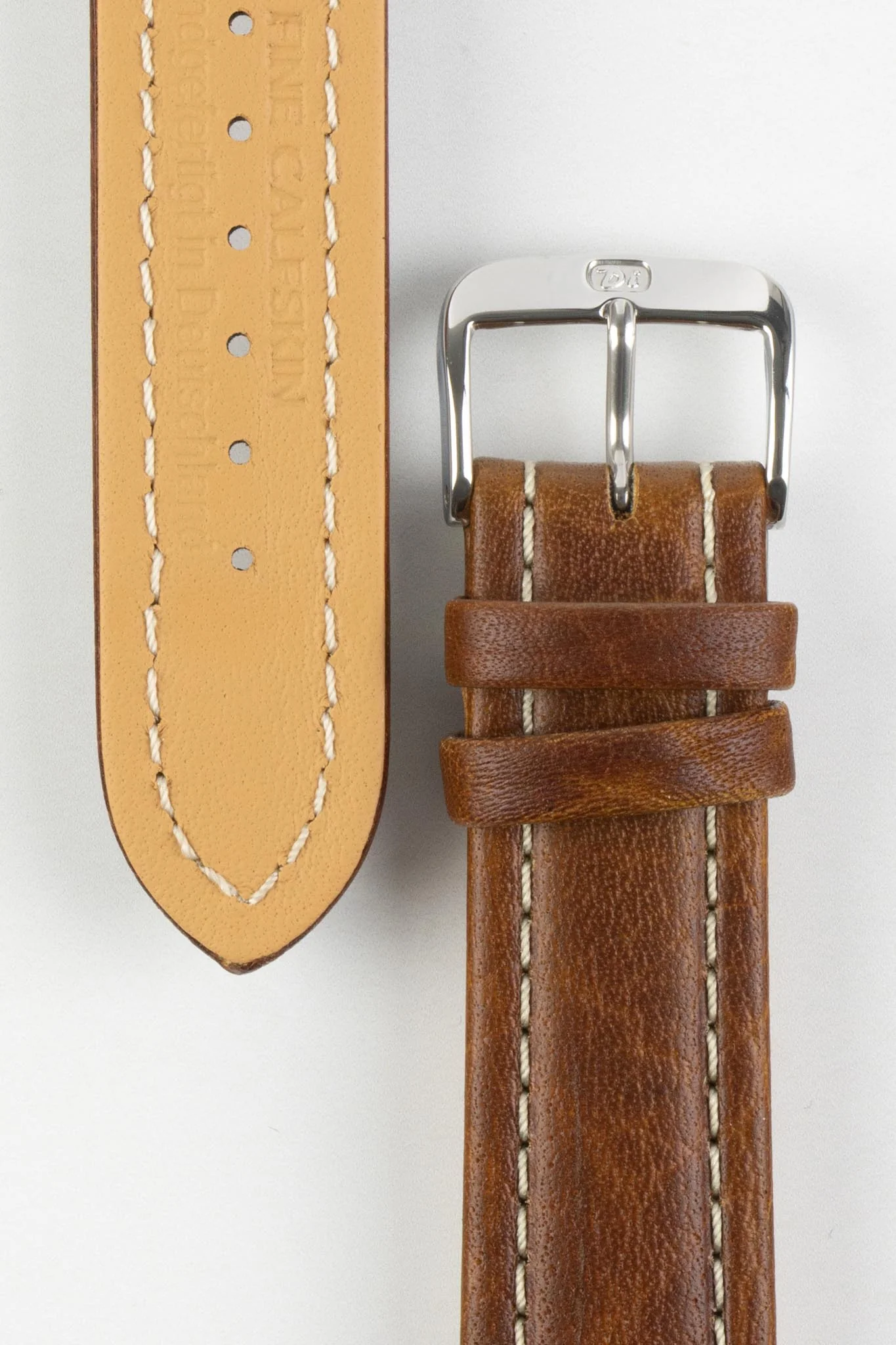 Di-Modell MONTANA Leather Sport Watch Strap in GOLD BROWN - Image 3