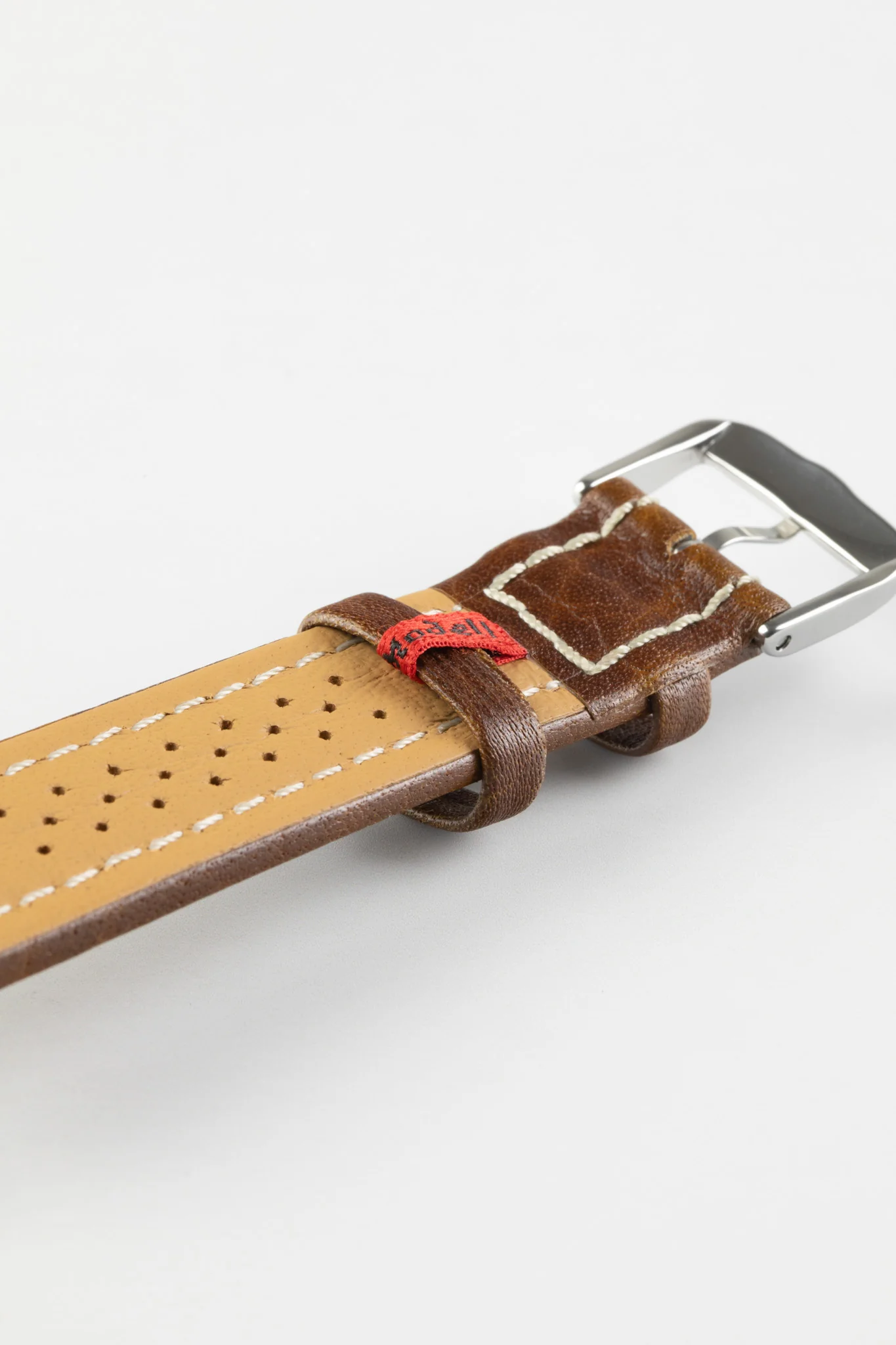Di-Modell MONTANA Leather Sport Watch Strap in GOLD BROWN - Image 6