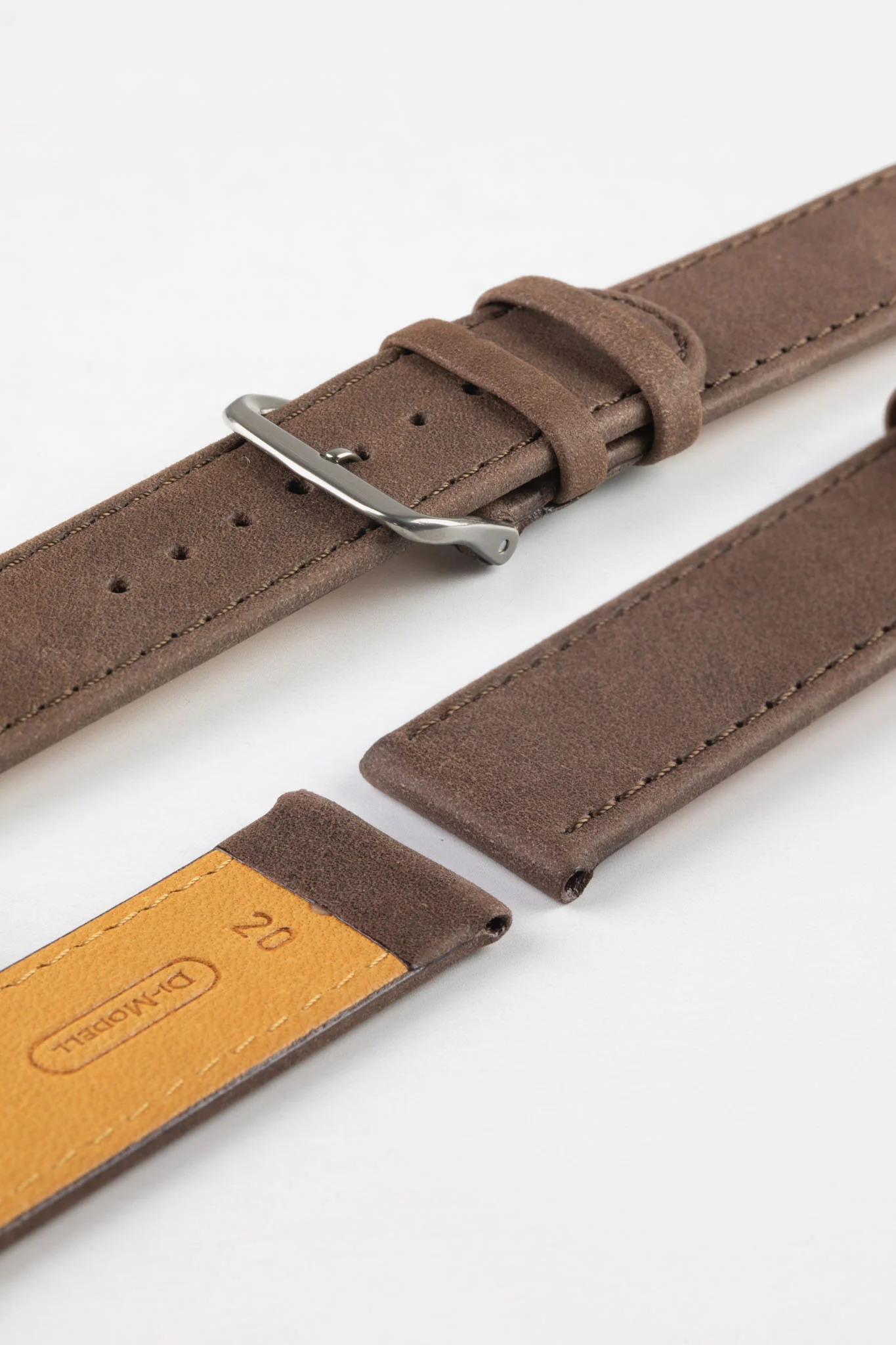 Di-Modell NATURAL Anti-Allergic Leather Watch Strap in BROWN - Image 5