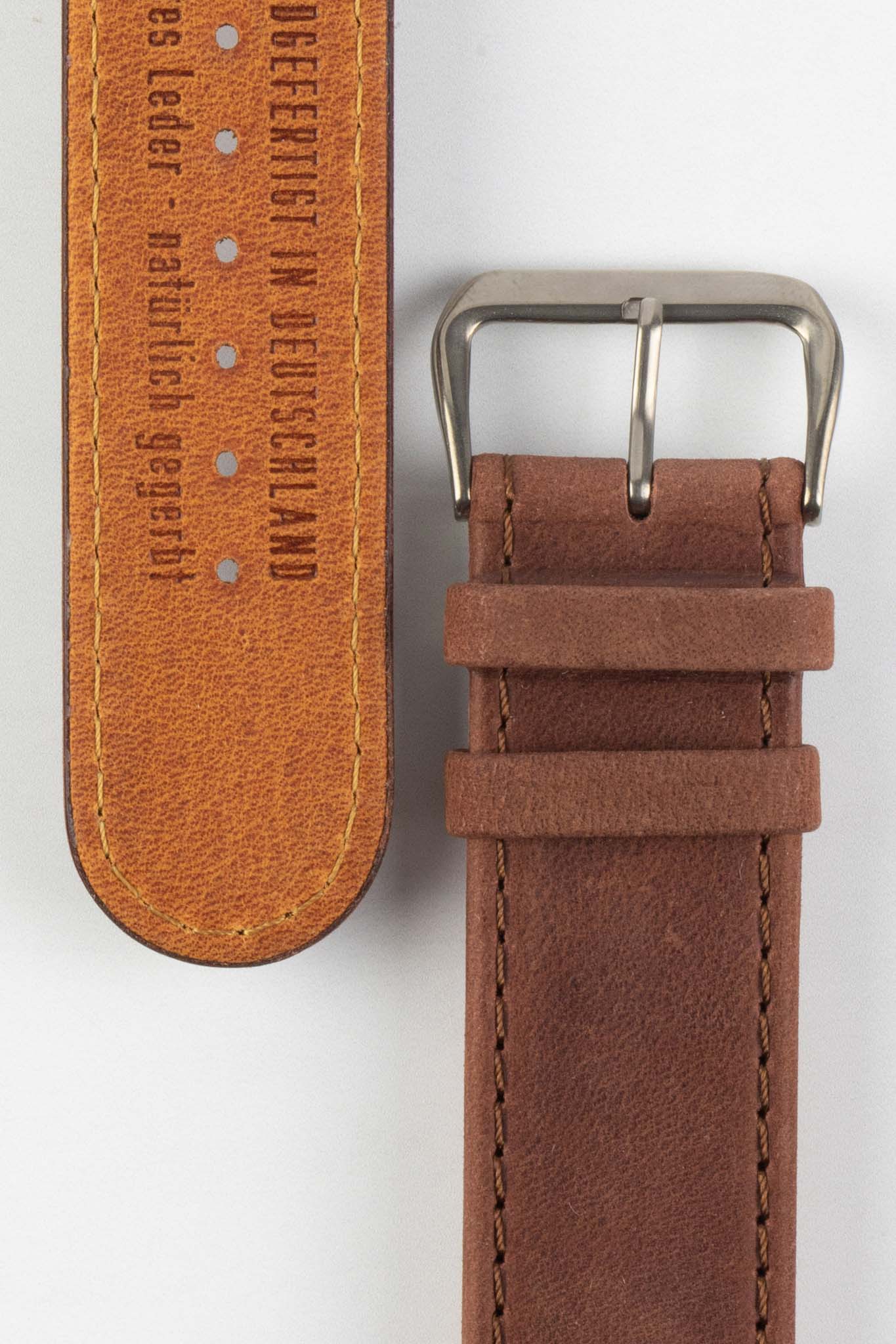 Di-Modell NATURAL Anti-Allergic Leather Watch Strap in GOLD BROWN - Image 3
