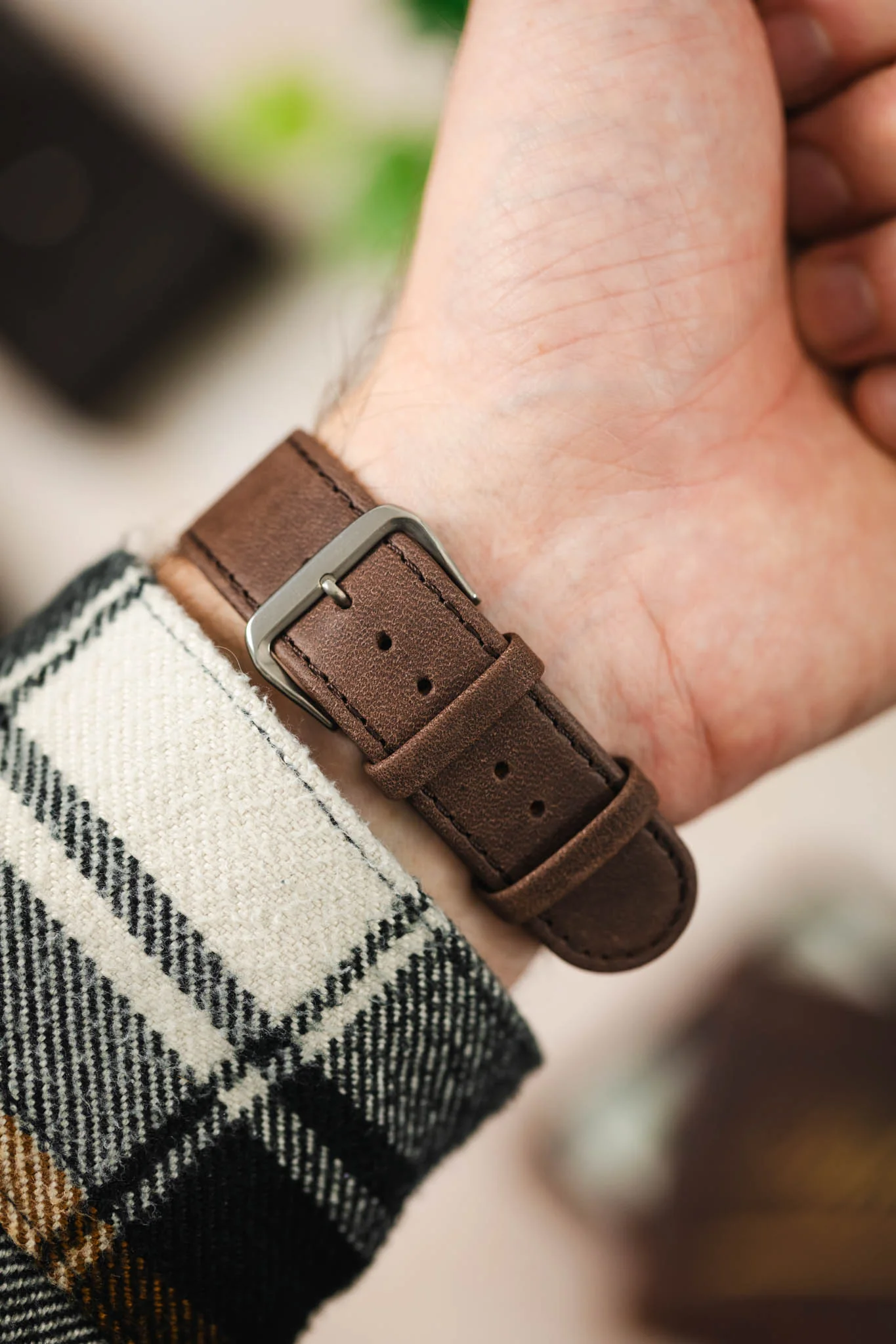 Di-Modell NATURAL Anti-Allergic Leather Watch Strap in GOLD BROWN - Image 6
