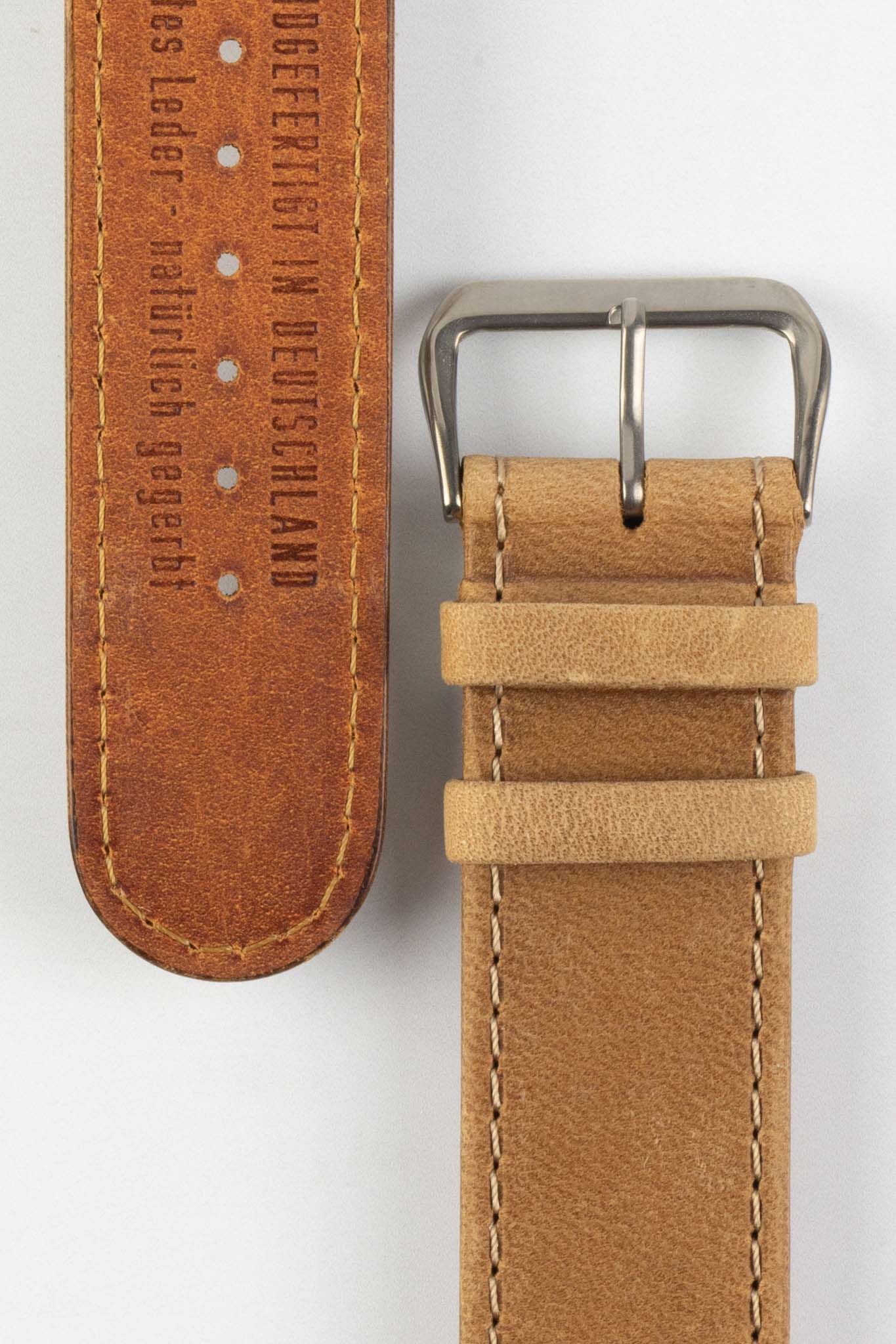 Di-Modell NATURAL Anti-Allergic Leather Watch Strap in HONEY - Image 3