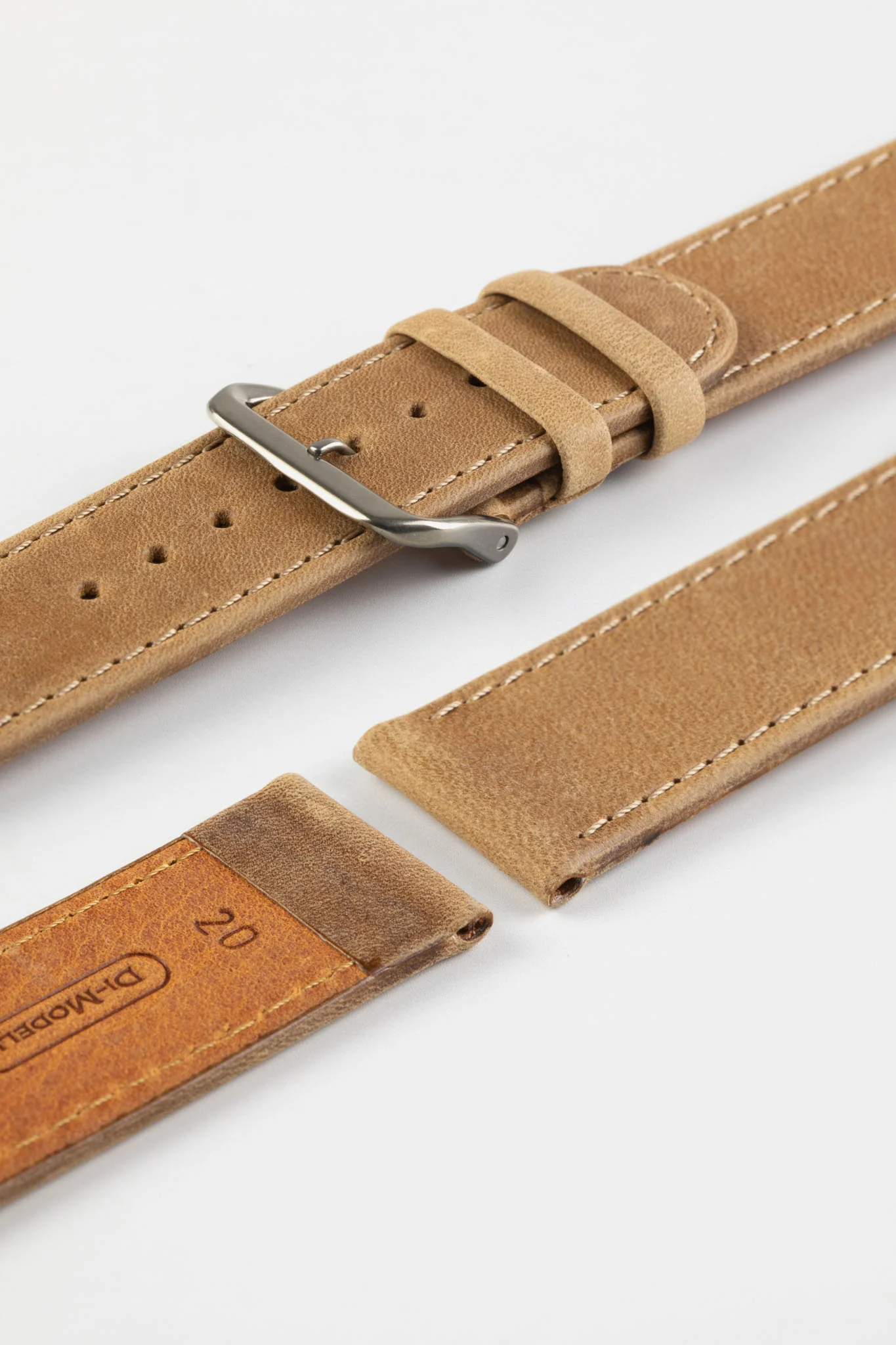 Di-Modell NATURAL Anti-Allergic Leather Watch Strap in HONEY - Image 5