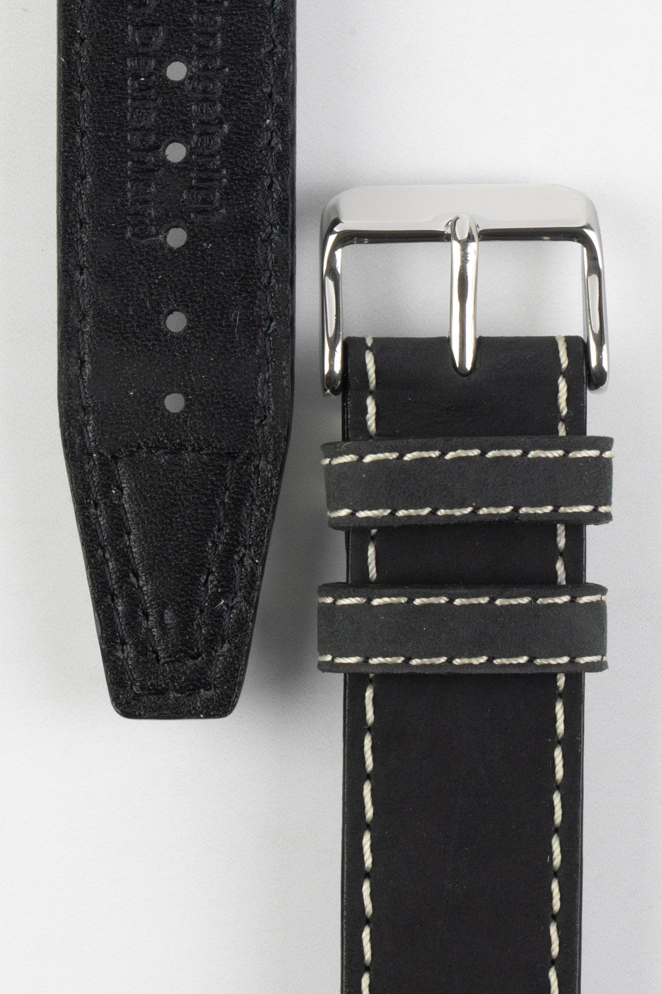 Di-Modell NEVADA Leather Watch Strap in BLACK - Image 2