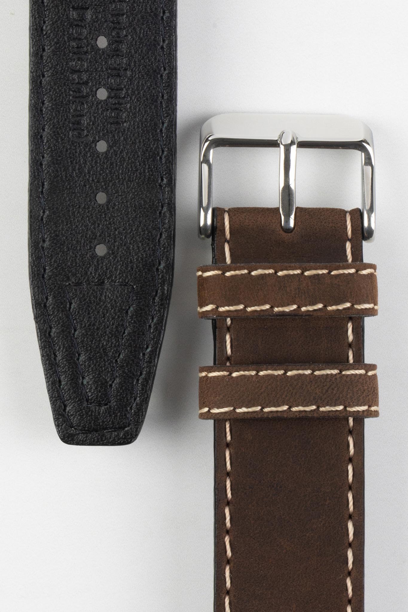 Di-Modell NEVADA Leather Watch Strap in BROWN - Image 2