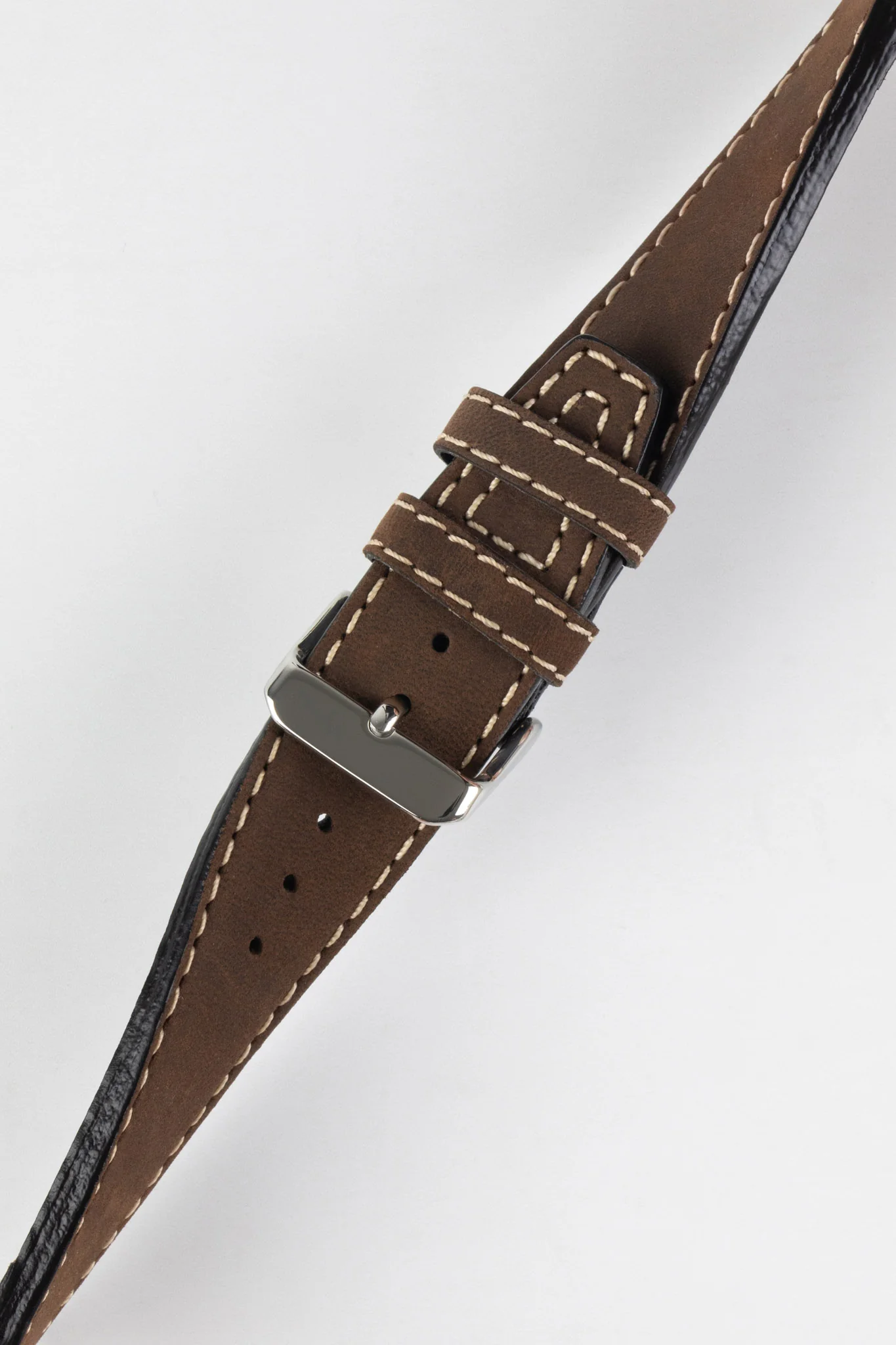 Di-Modell NEVADA Leather Watch Strap in BROWN - Image 3